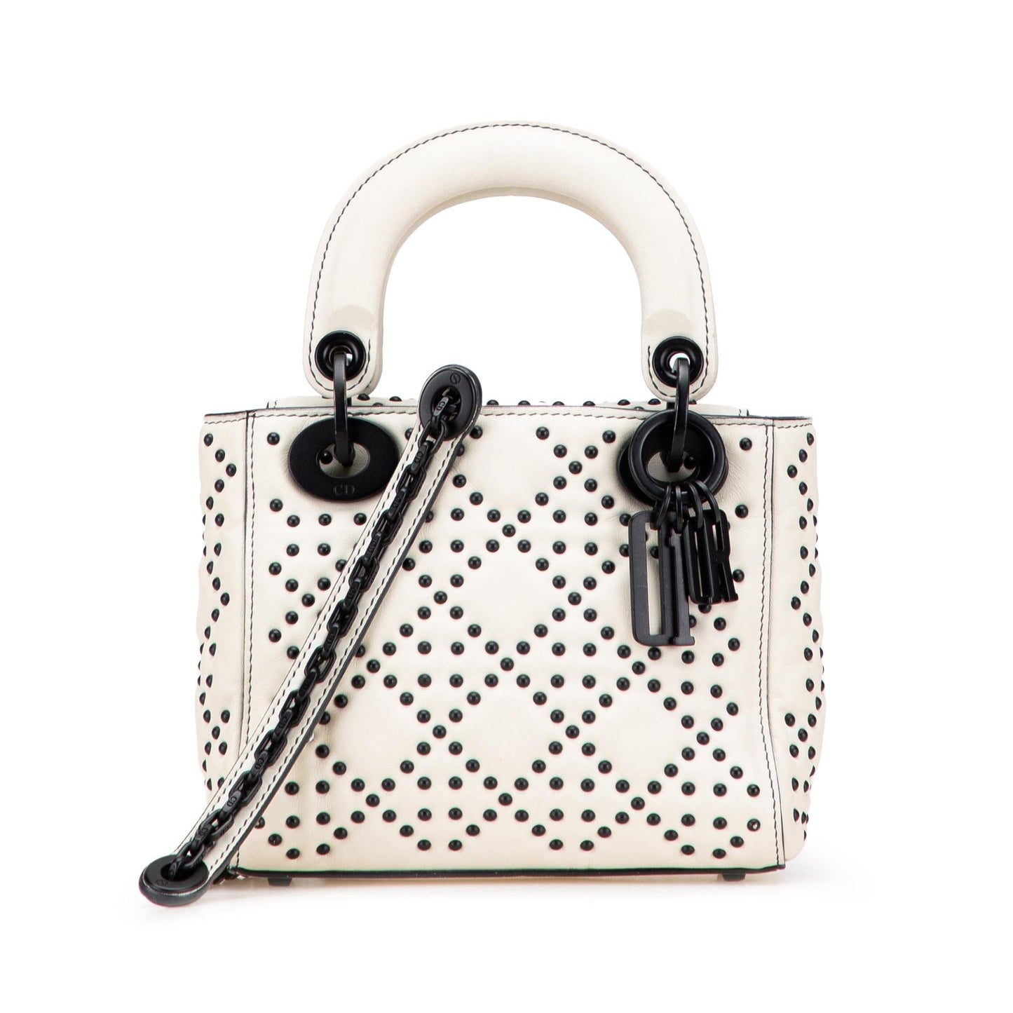 Dior Ultra Matte Calfskin Cannage Studded Supple Lady Satchel Mini Satchel Bag