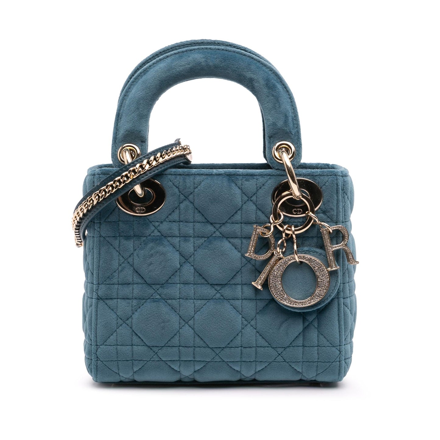 Dior Velvet Cannage Lady Satchel Bag Mini Lady Dior 1