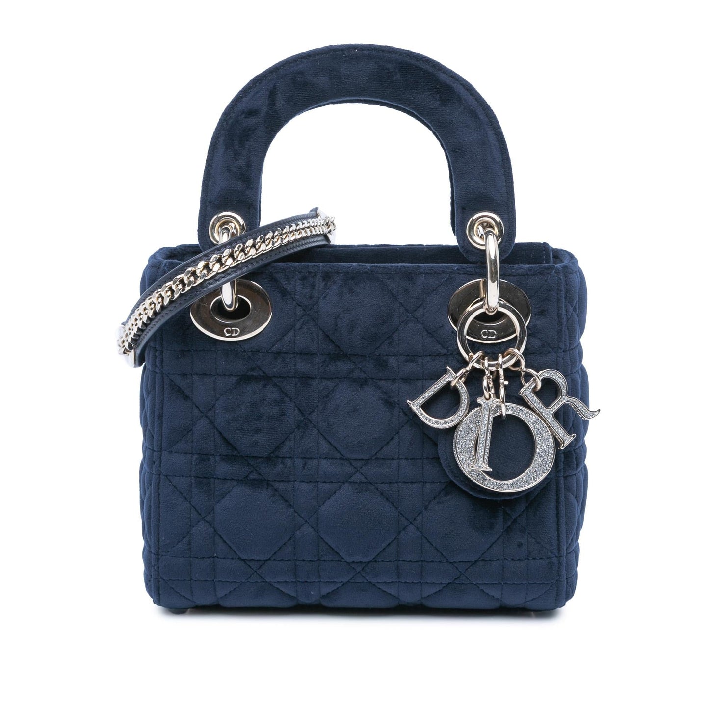 Dior Velvet Cannage Lady Satchel Bag Mini Lady Dior 2