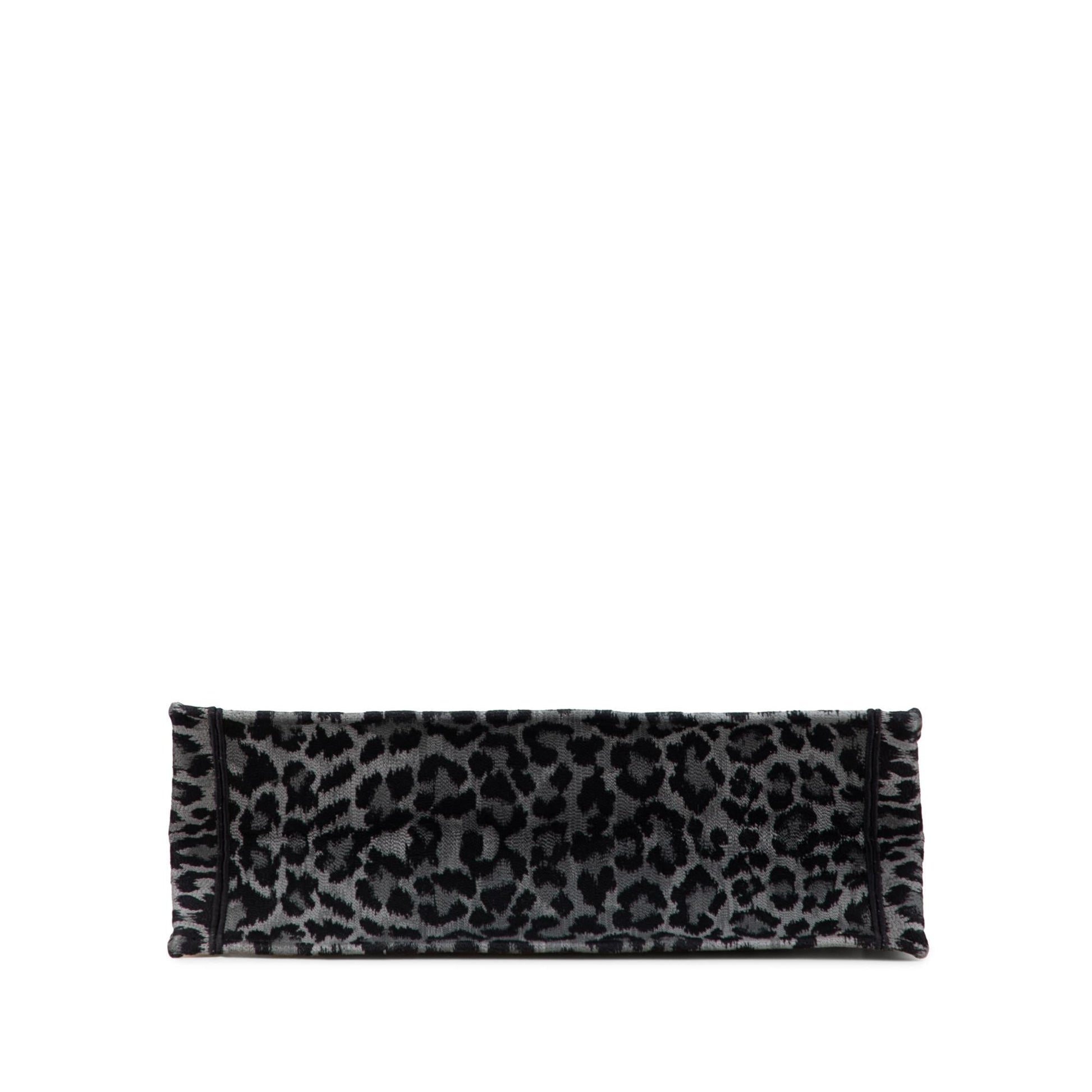 Dior Mizza Leopard Book Tote Canvas Large Embroidered Tote Bag