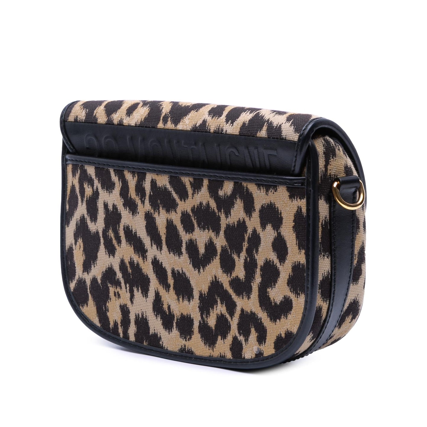Dior Mizza Leopard Bobby Crossbody Canvas Medium Embroidered Crossbody Bag
