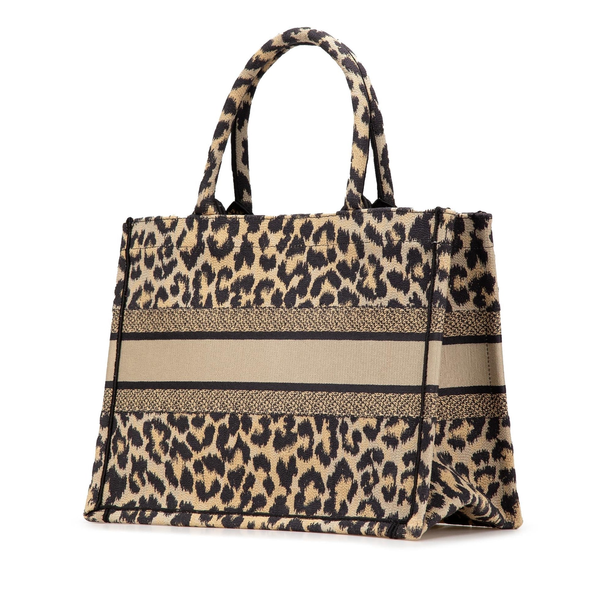 Dior Mizza Leopard Book Tote Canvas Medium Embroidered Tote Bag Book Tote 1