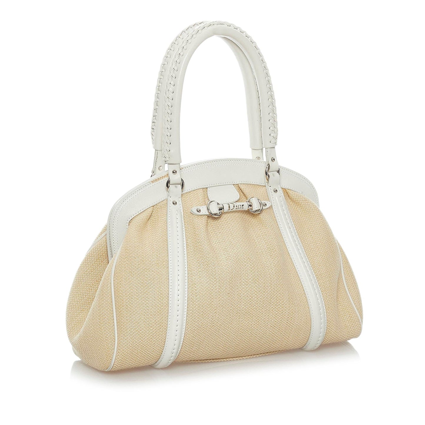 Dior My Frame Handbag Shg Raffia Satchel Bag