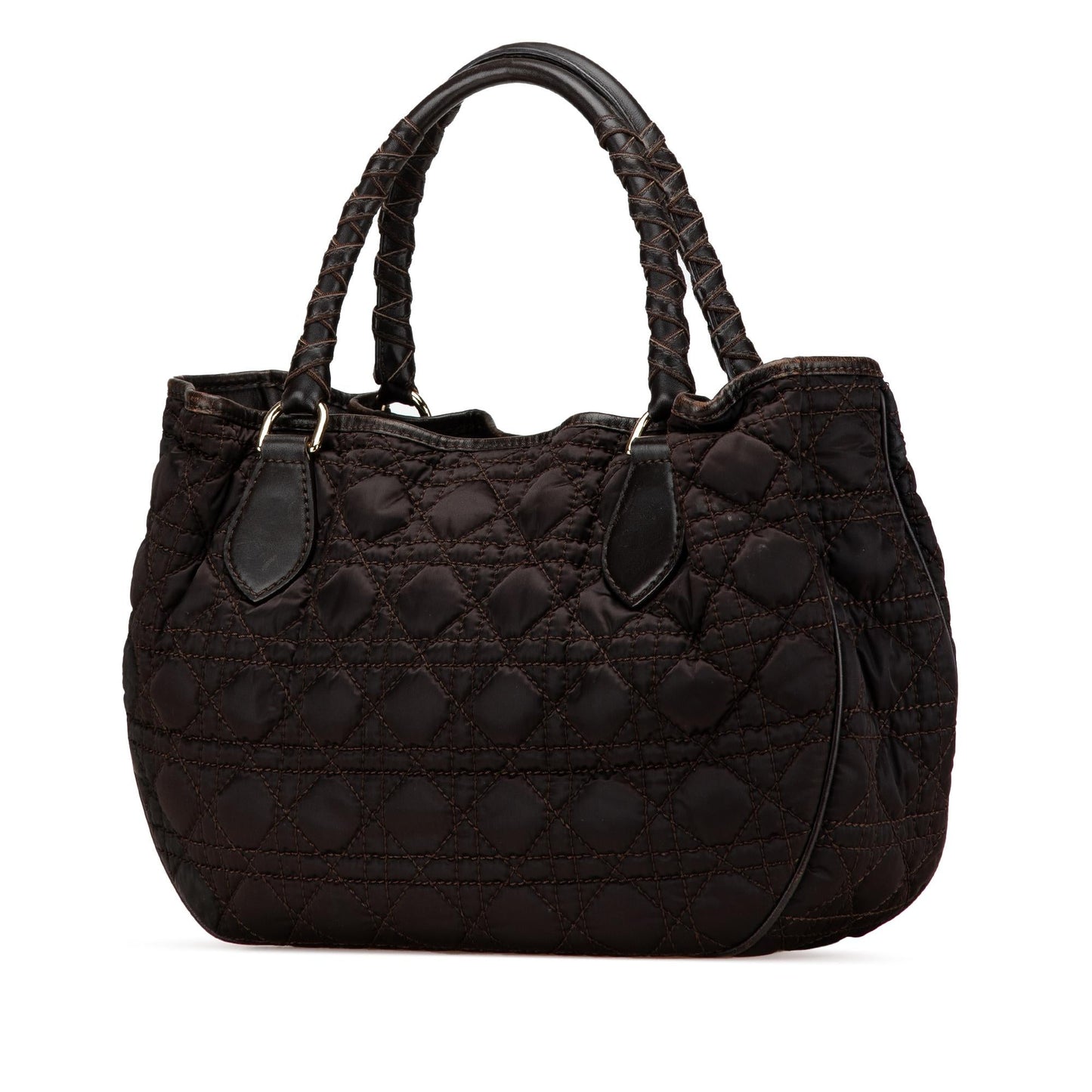 Dior Cannage Lovely Handbag Nylon Satchel Bag