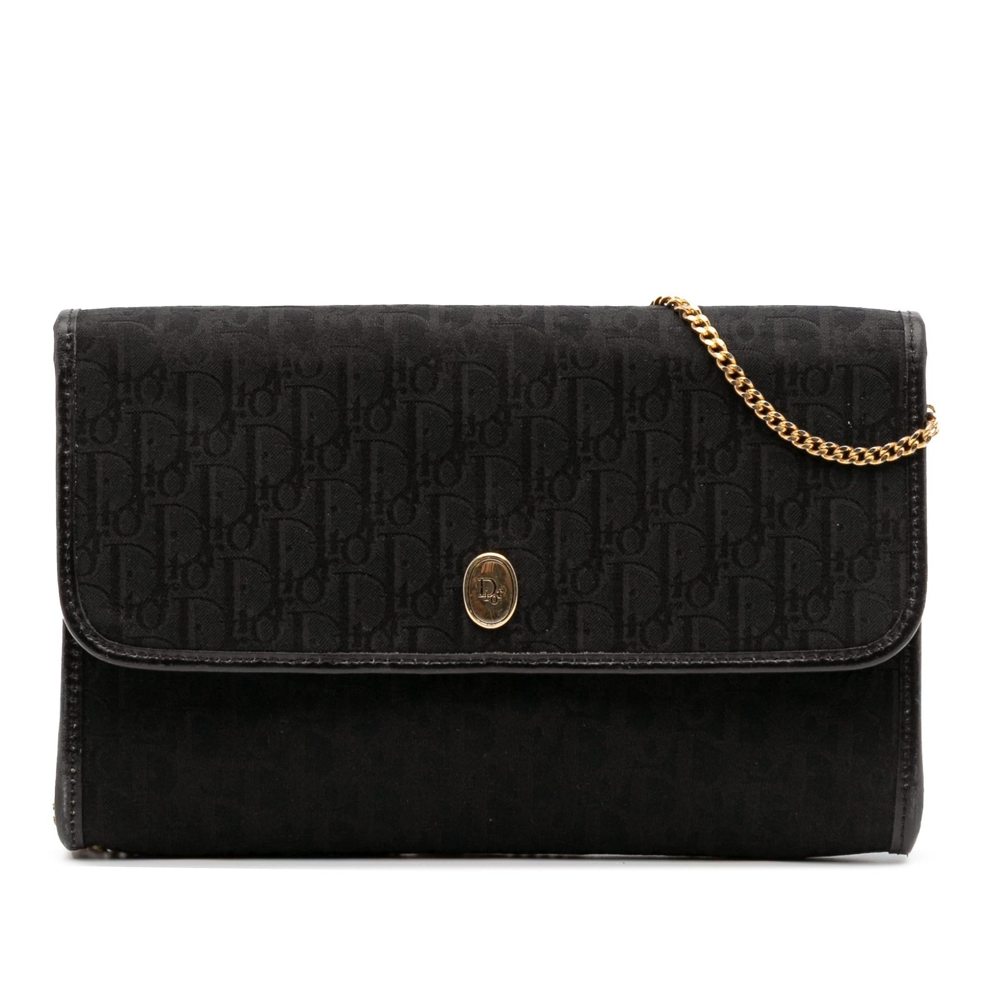 Dior Oblique Crossbody Canvas Chain Crossbody Bag