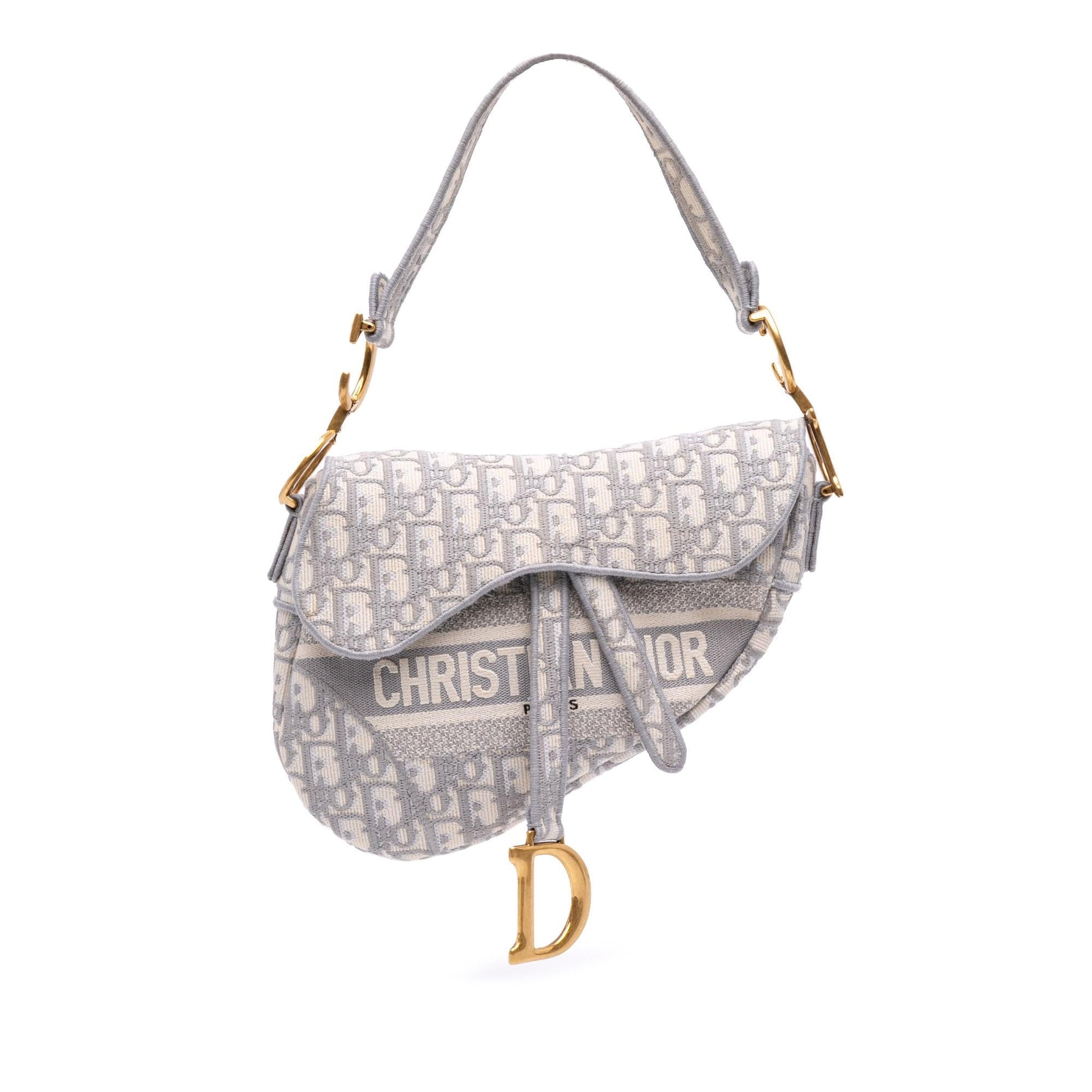 Dior Oblique Saddle Bag Canvas Embroidered Shoulder Bag 2