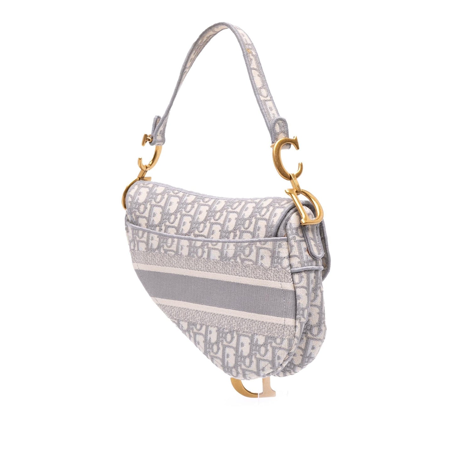 Dior Oblique Saddle Bag Canvas Embroidered Shoulder Bag 2