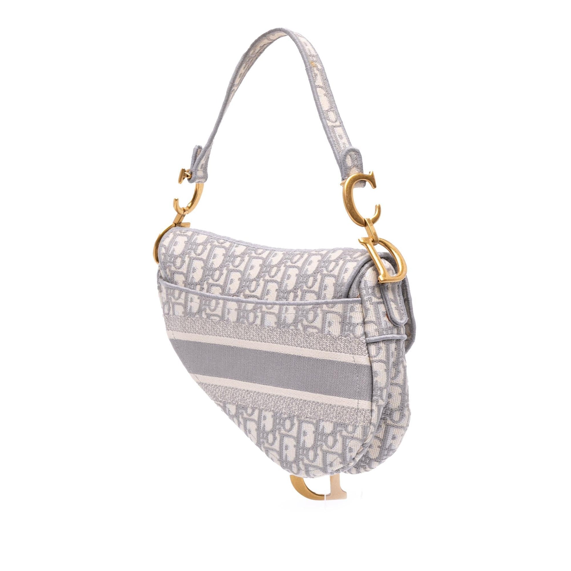 Dior Oblique Saddle Bag Canvas Embroidered Shoulder Bag 2