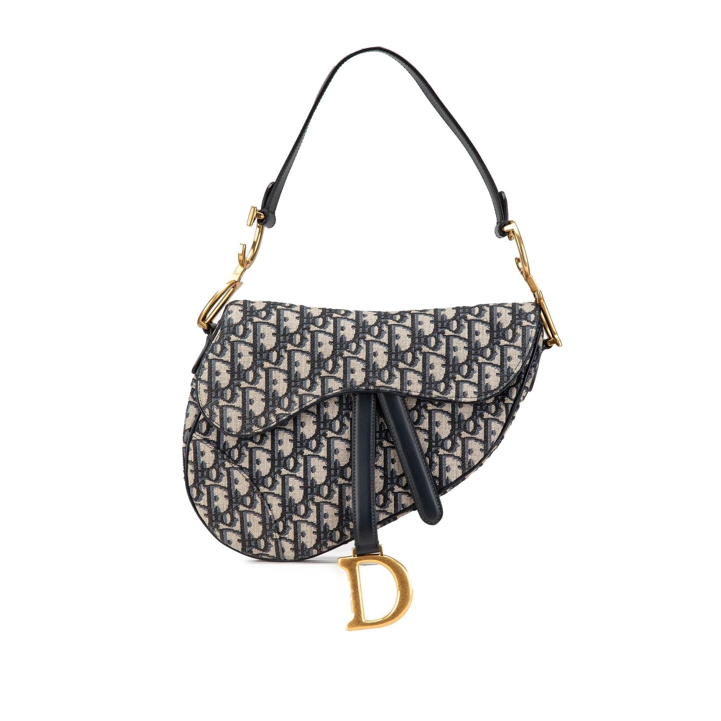Dior Oblique Saddle Bag Canvas Shoulder Bag