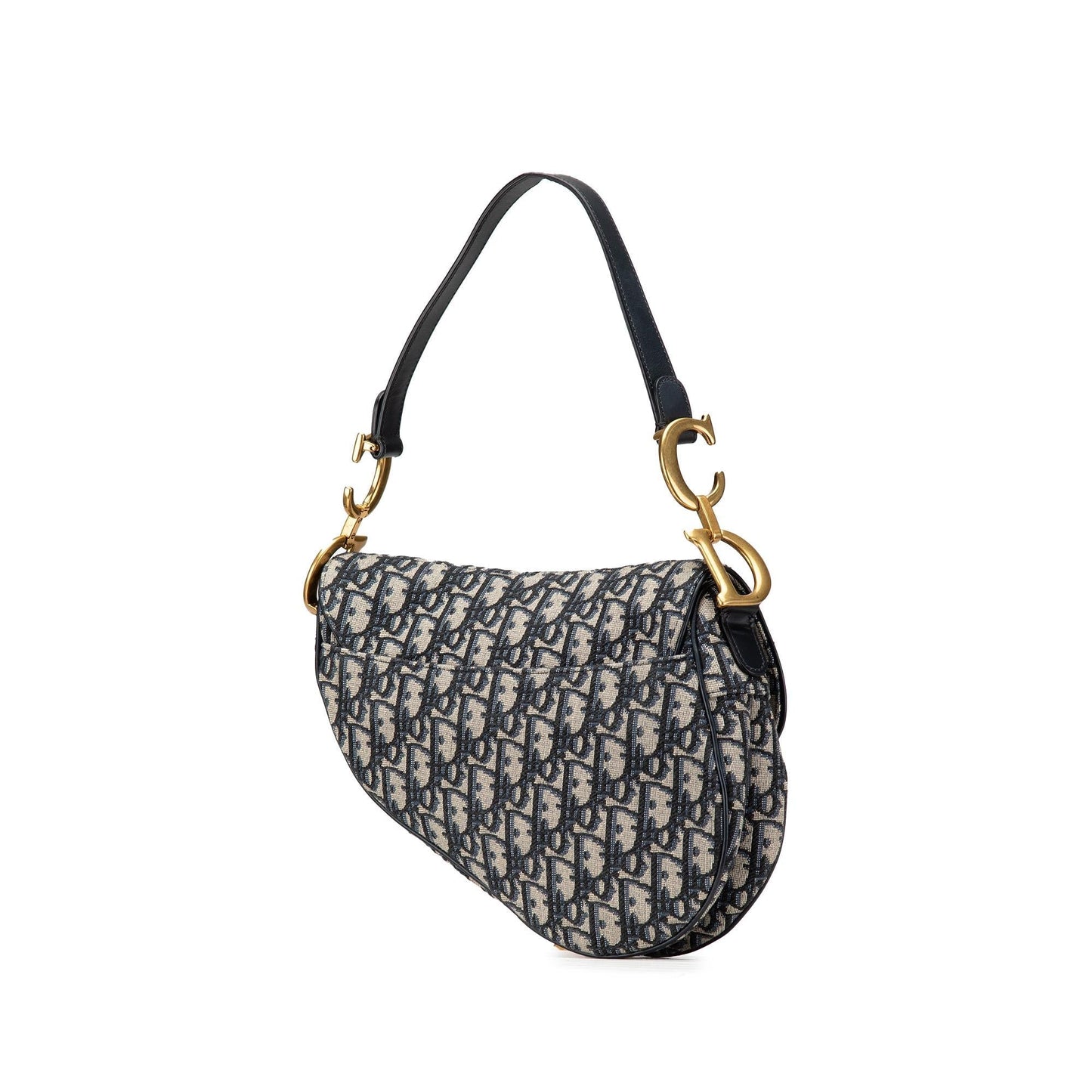 Dior Oblique Saddle Bag Canvas Shoulder Bag
