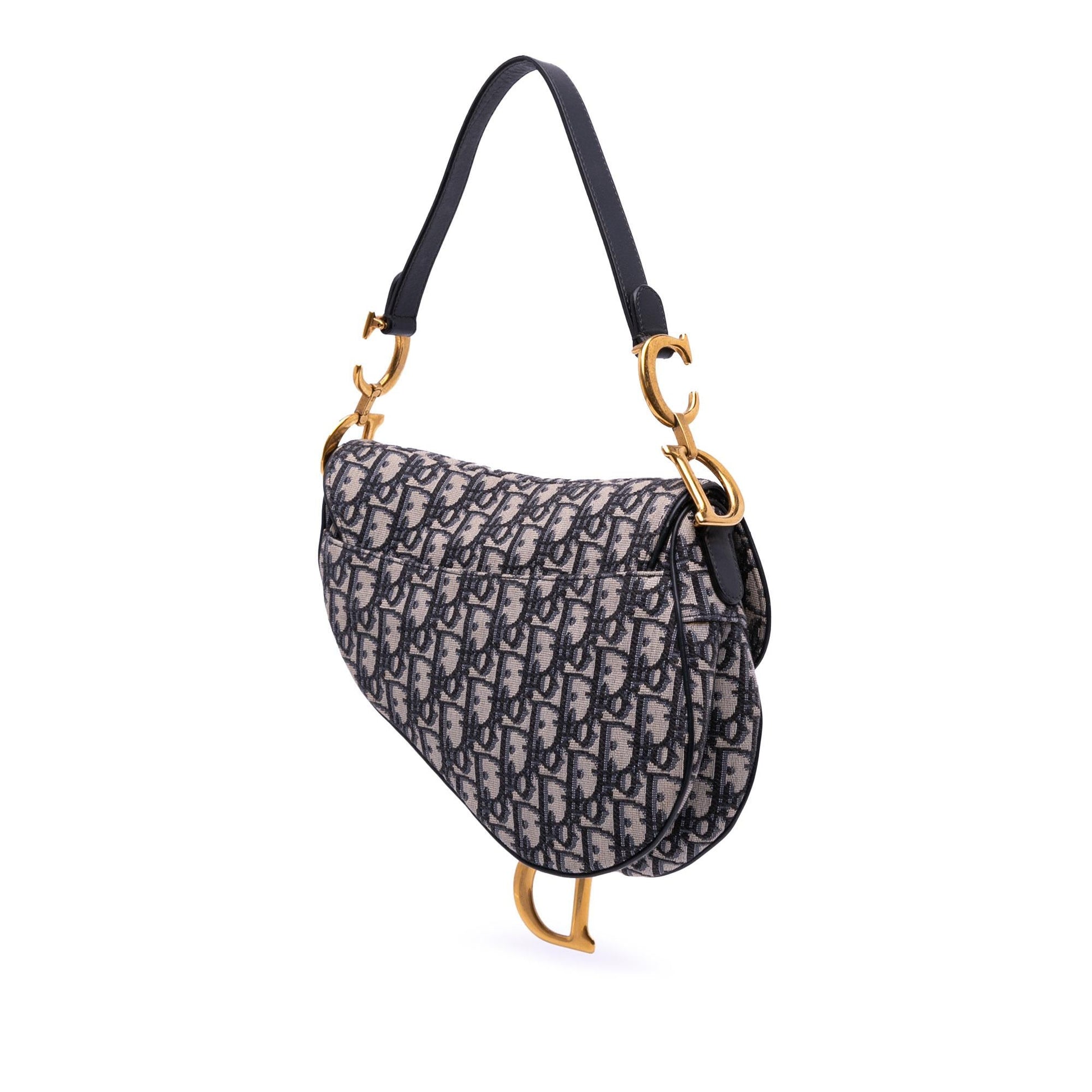 Dior Oblique Saddle Bag Canvas Shoulder Bag Saddle Bag 5