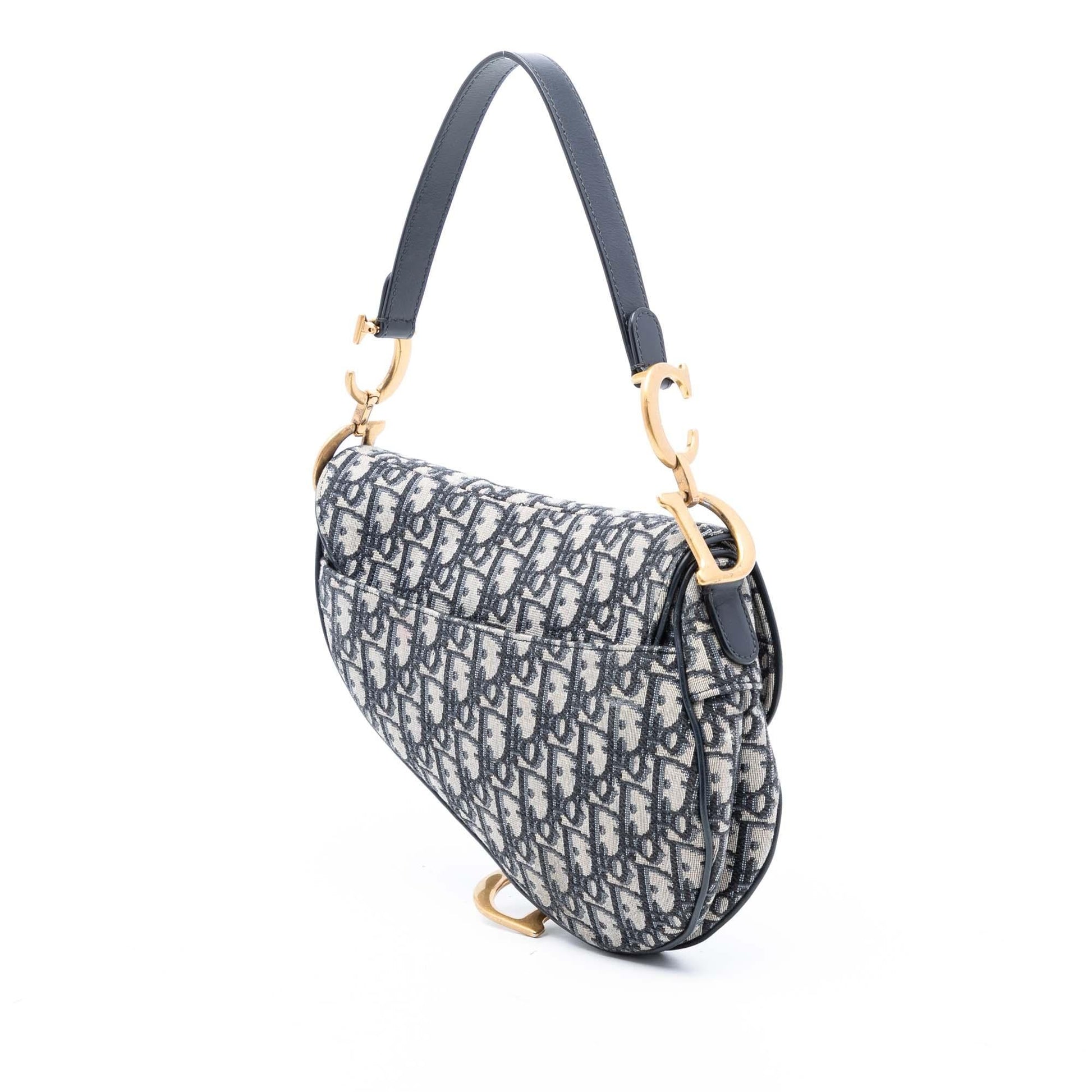 Dior Oblique Saddle Bag Canvas Shoulder Bag Saddle Bag 10