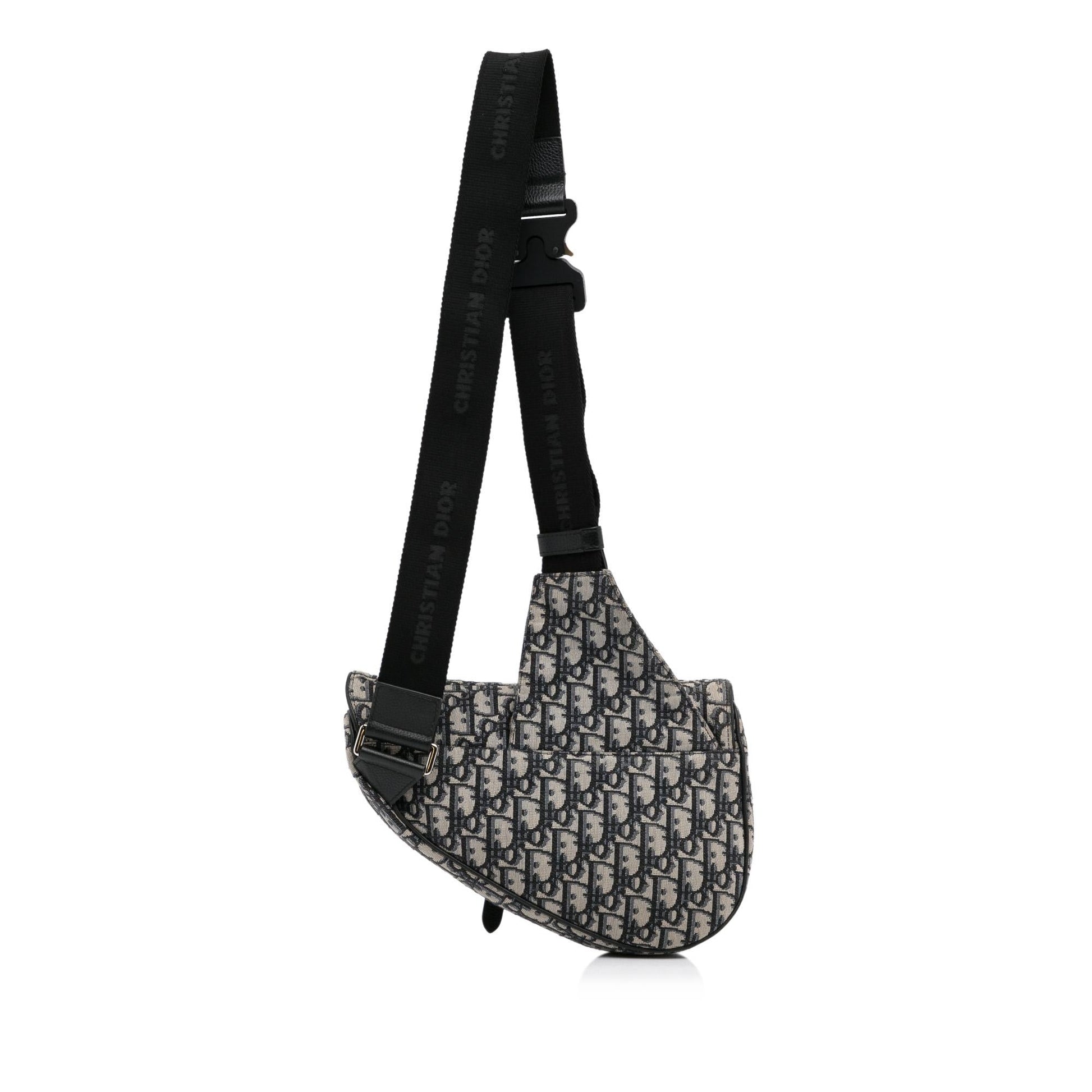 Dior Oblique Saddle Crossbody Canvas Crossbody Bag