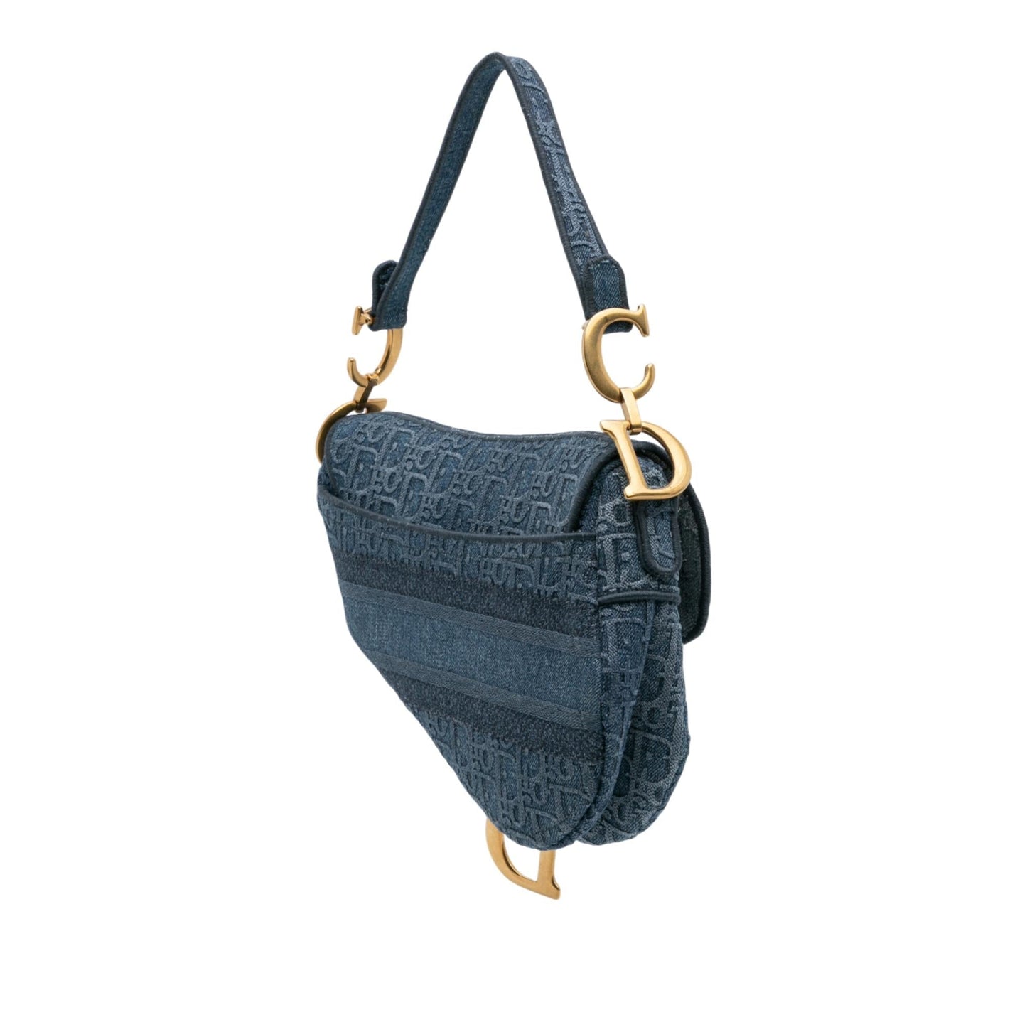 Dior Oblique Saddle Bag Denim Embroidered Shoulder Bag Saddle Bag 3