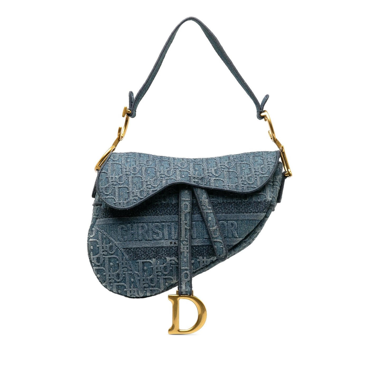 Dior Oblique Saddle Bag Shg Bhe25J Denim Shoulder Bag