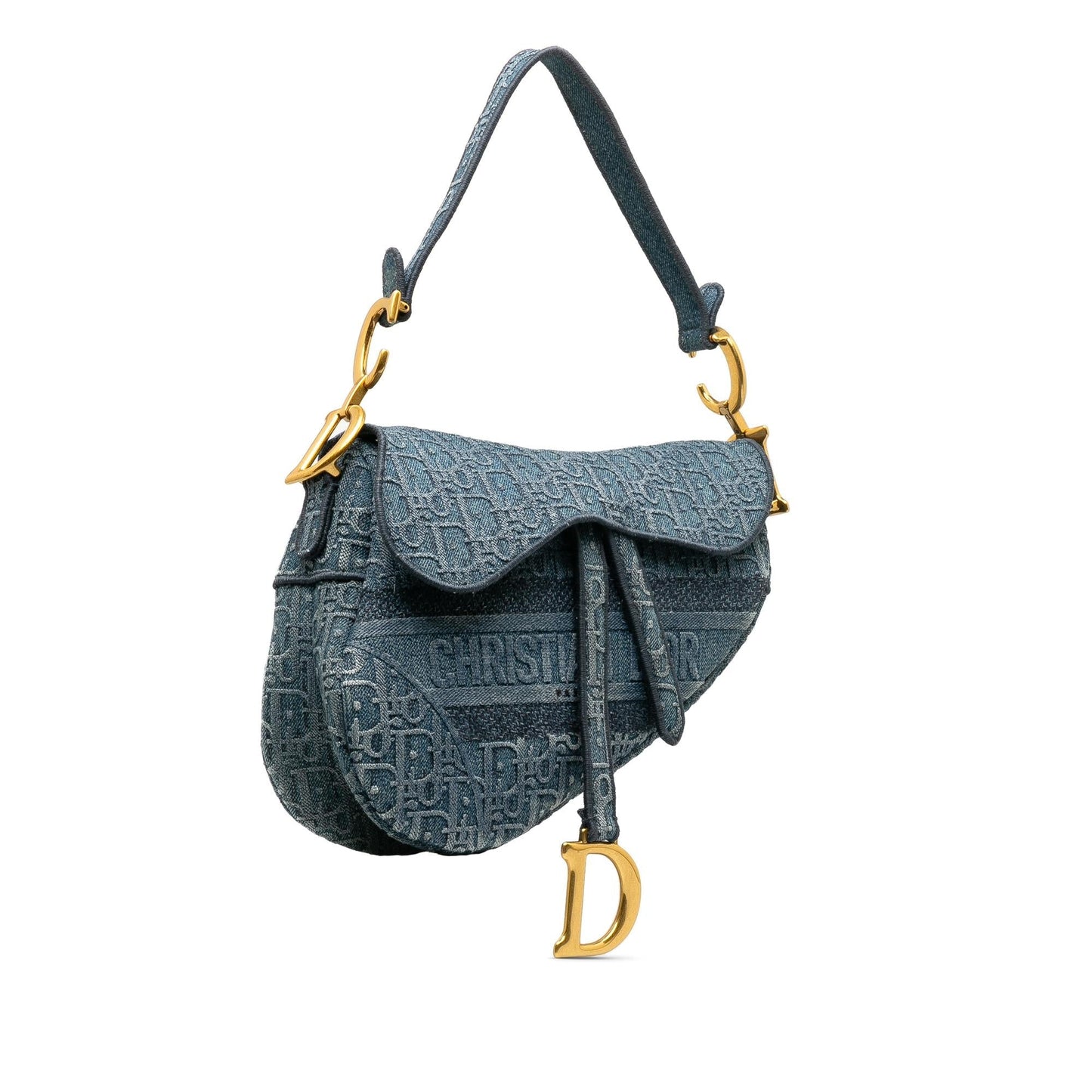 Dior Oblique Saddle Bag Shg Bhe25J Denim Shoulder Bag