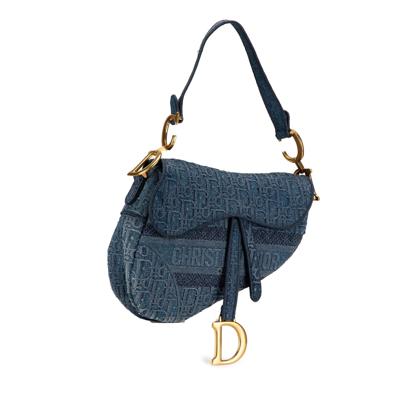 Dior Oblique Saddle Bag Shg Byx9Eu Denim Shoulder Bag