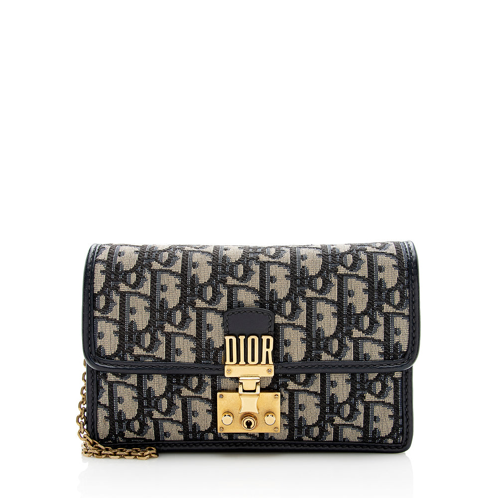 Dior Oblique addict Clutch Shf Chain Clutch Bag