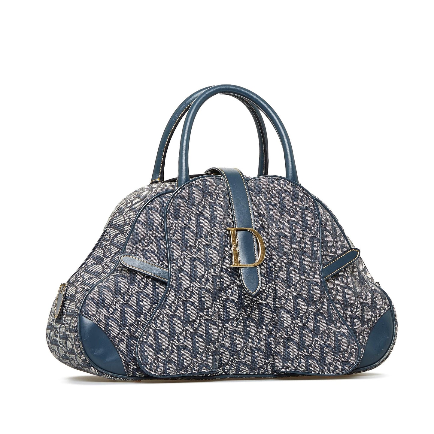Dior Oblique Double Saddle Bowler Shg Satchel Bag