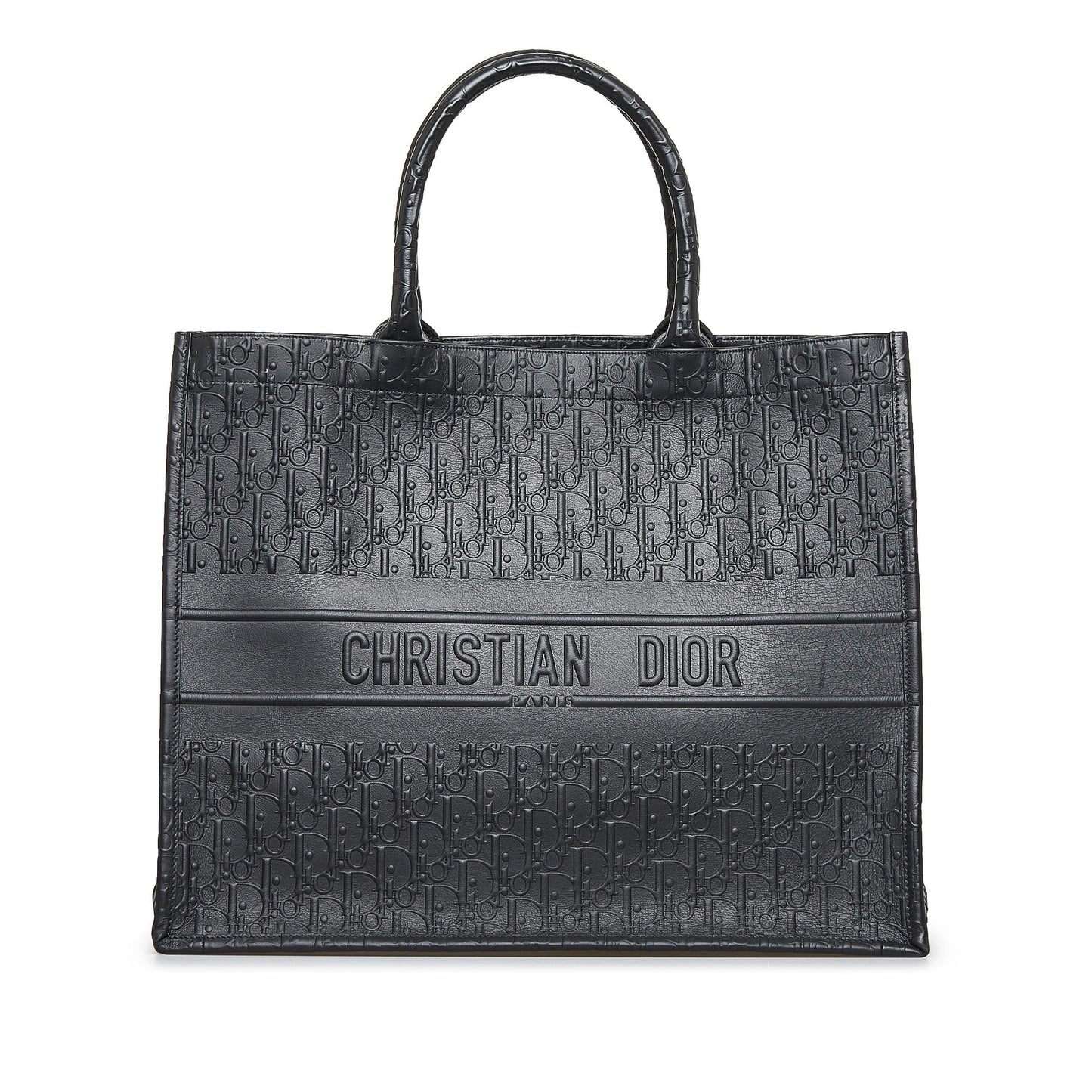 Dior Oblique Book Tote Shg Beww1A Embossed Tote Bag