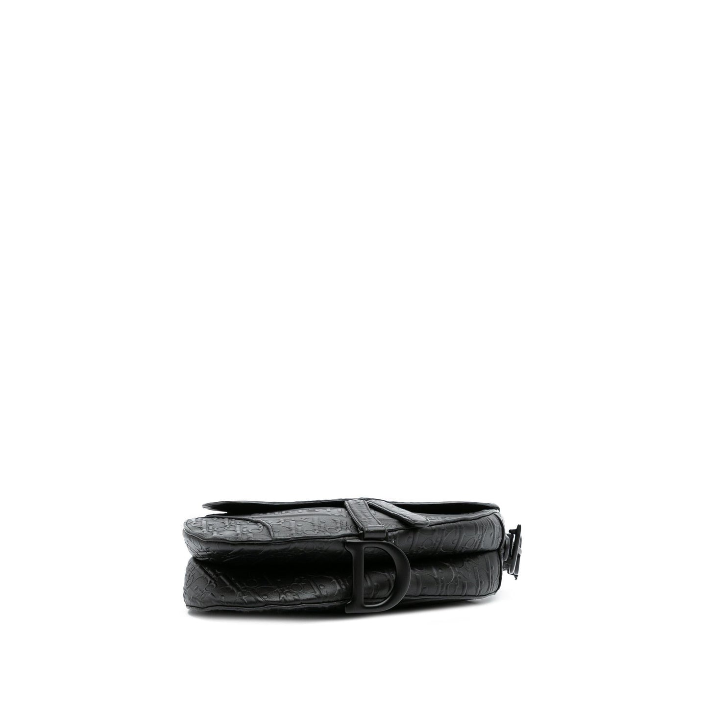 Dior Oblique Calfskin Saddle Bag Embossed Shoulder Bag