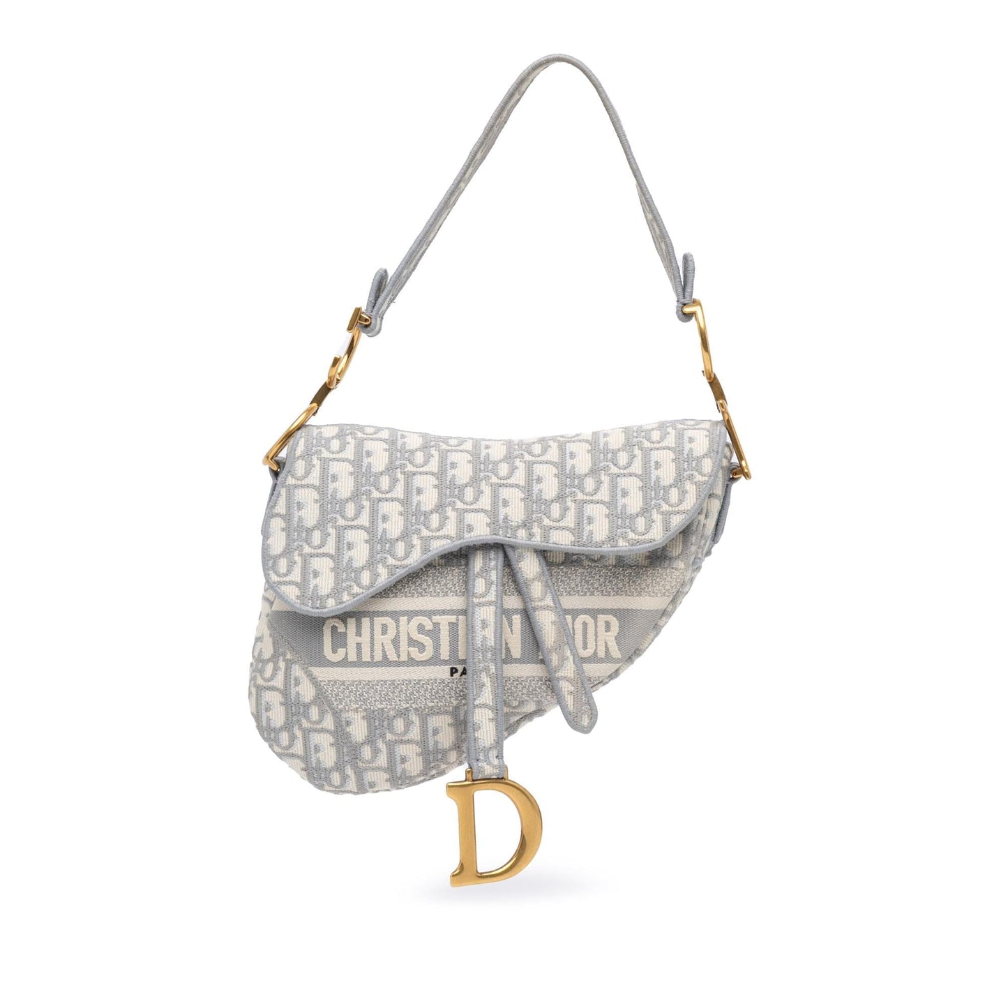 Dior Oblique Saddle Bag Canvas Embroidered Shoulder Bag Bag Shg 0Galkt