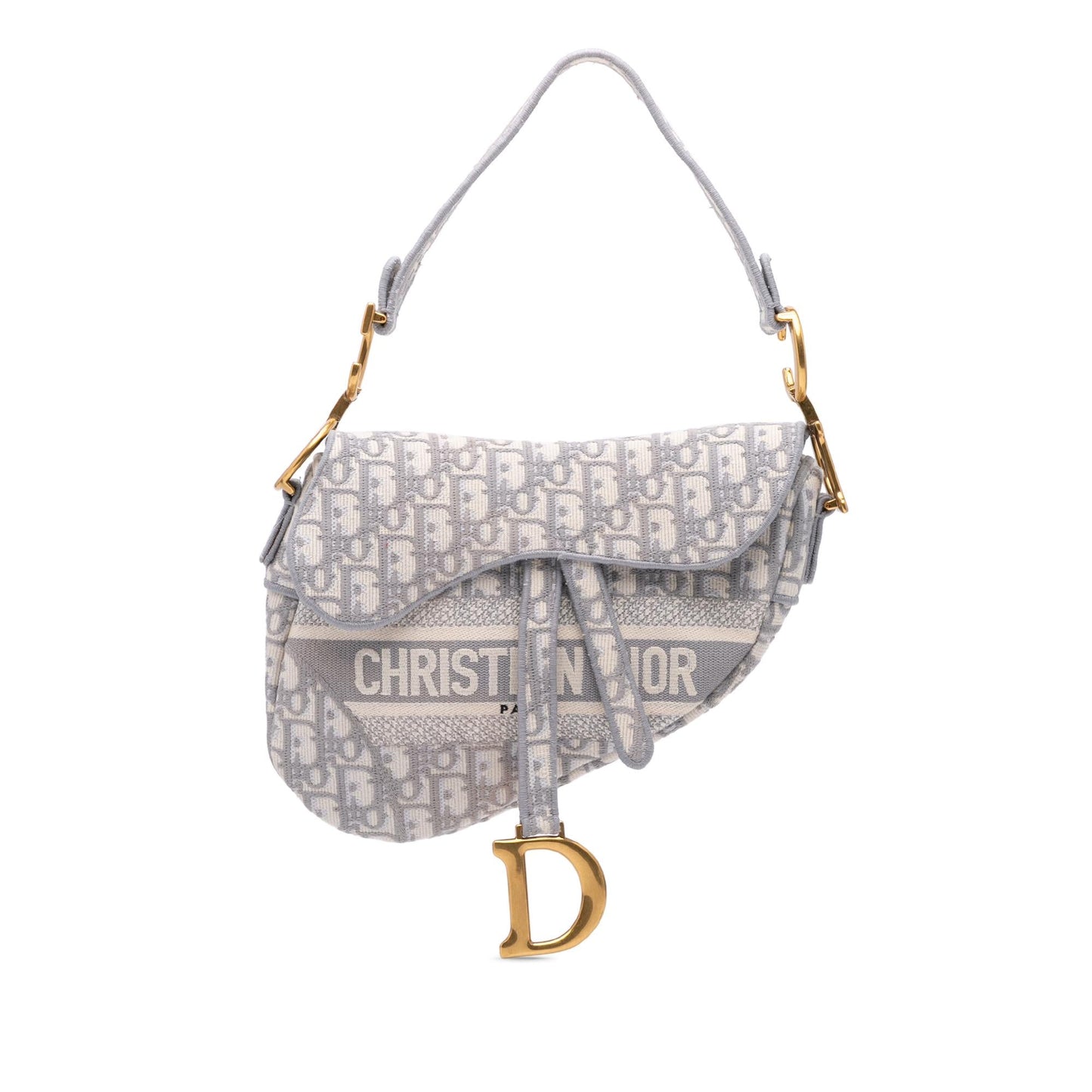 Dior Oblique Saddle Bag Canvas Embroidered Shoulder Bag Saddle Bag 2