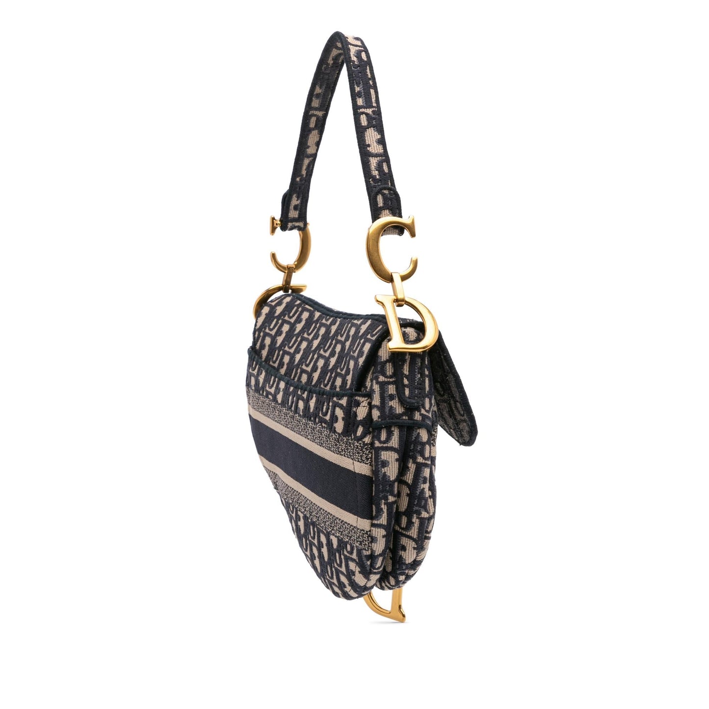 Dior Oblique Saddle Bag Canvas Embroidered Shoulder Bag Saddle Bag 3