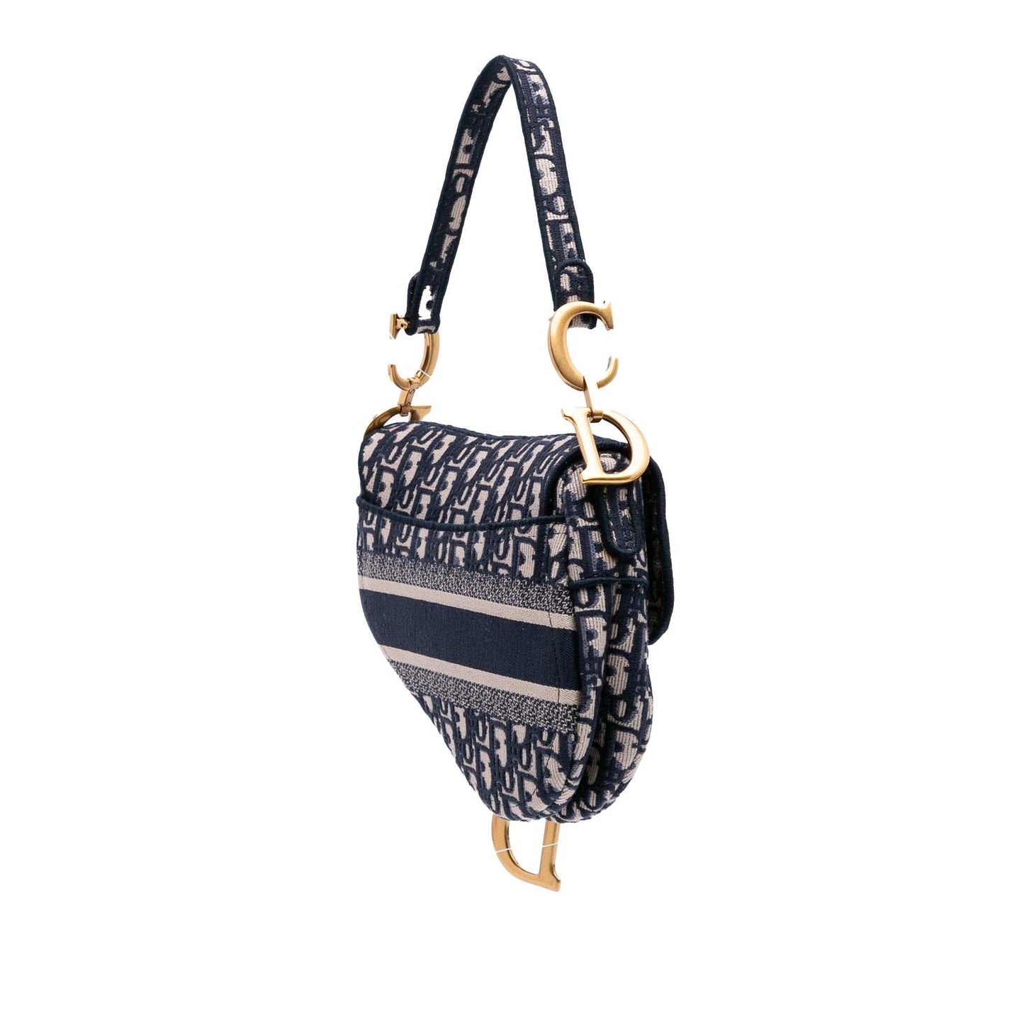 Dior Oblique Saddle Bag Canvas Embroidered Shoulder Bag Saddle Bag 4