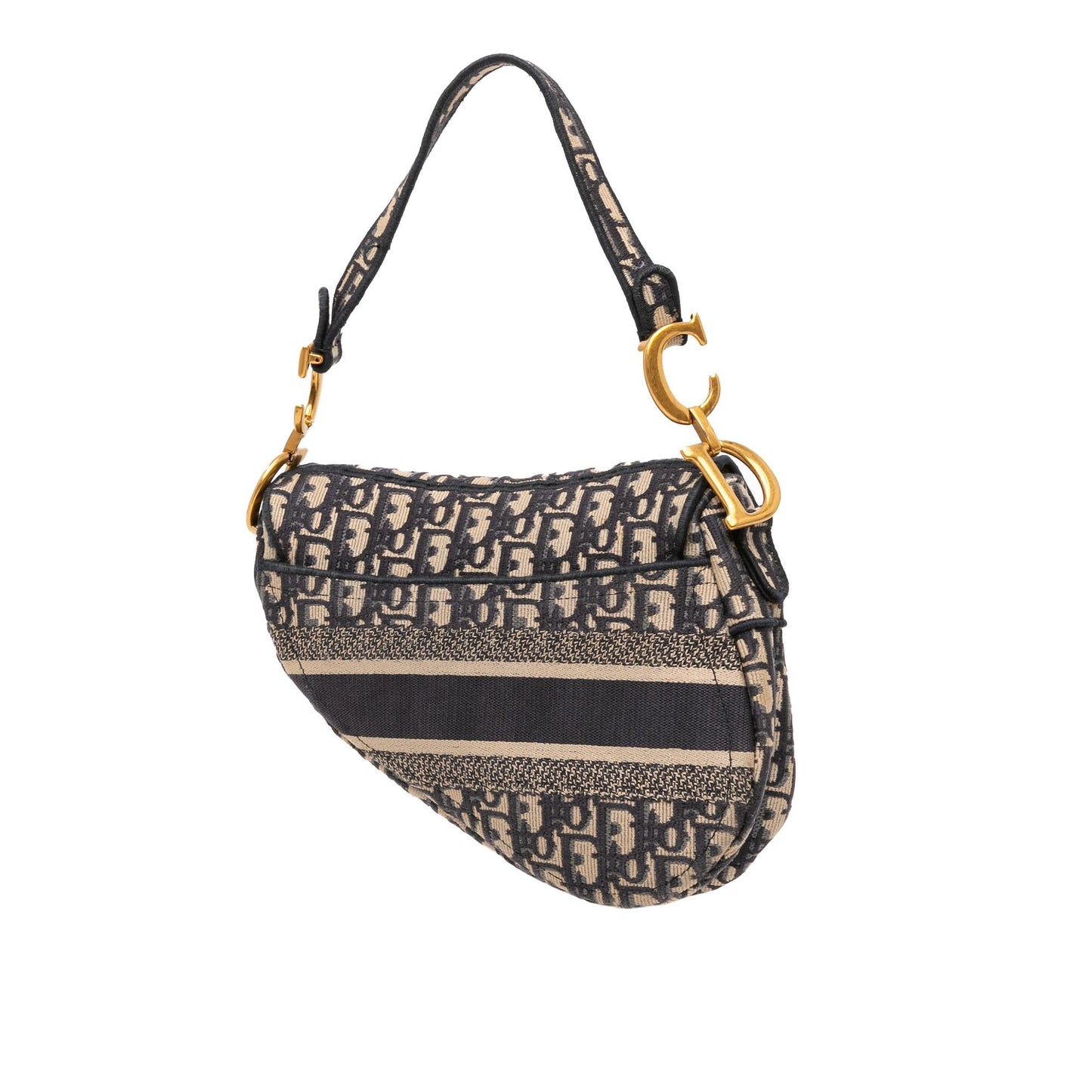 Dior Oblique Saddle Bag Canvas Embroidered Shoulder Bag Saddle Bag 6