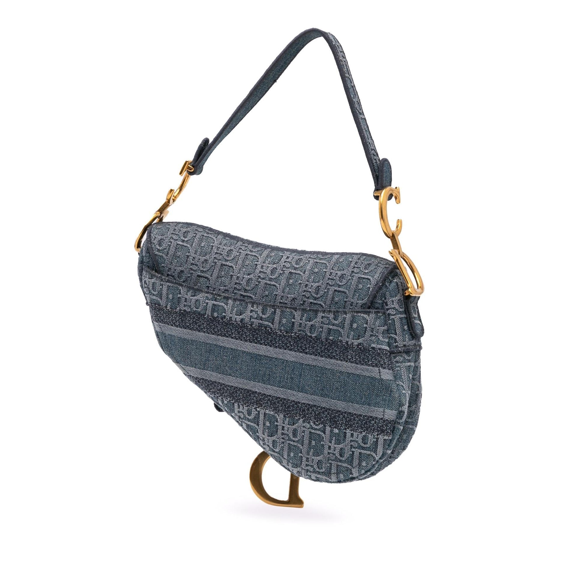 Dior Oblique Saddle Bag Denim Embroidered Shoulder Bag Saddle Bag 1
