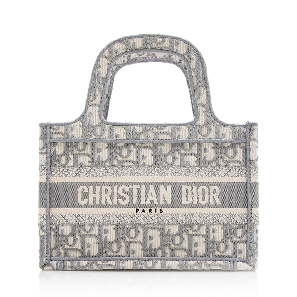 Dior Oblique Book Tote Shf Mini Tote Bag