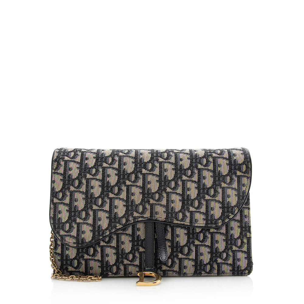 Dior Oblique Saddle Clutch Shf Chain Clutch Bag
