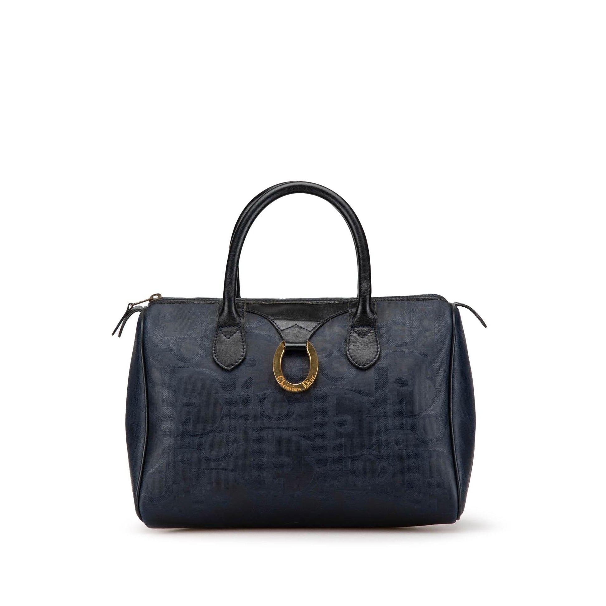 Dior Oblique Trotter Coated Boston Bag Canvas Satchel Bag