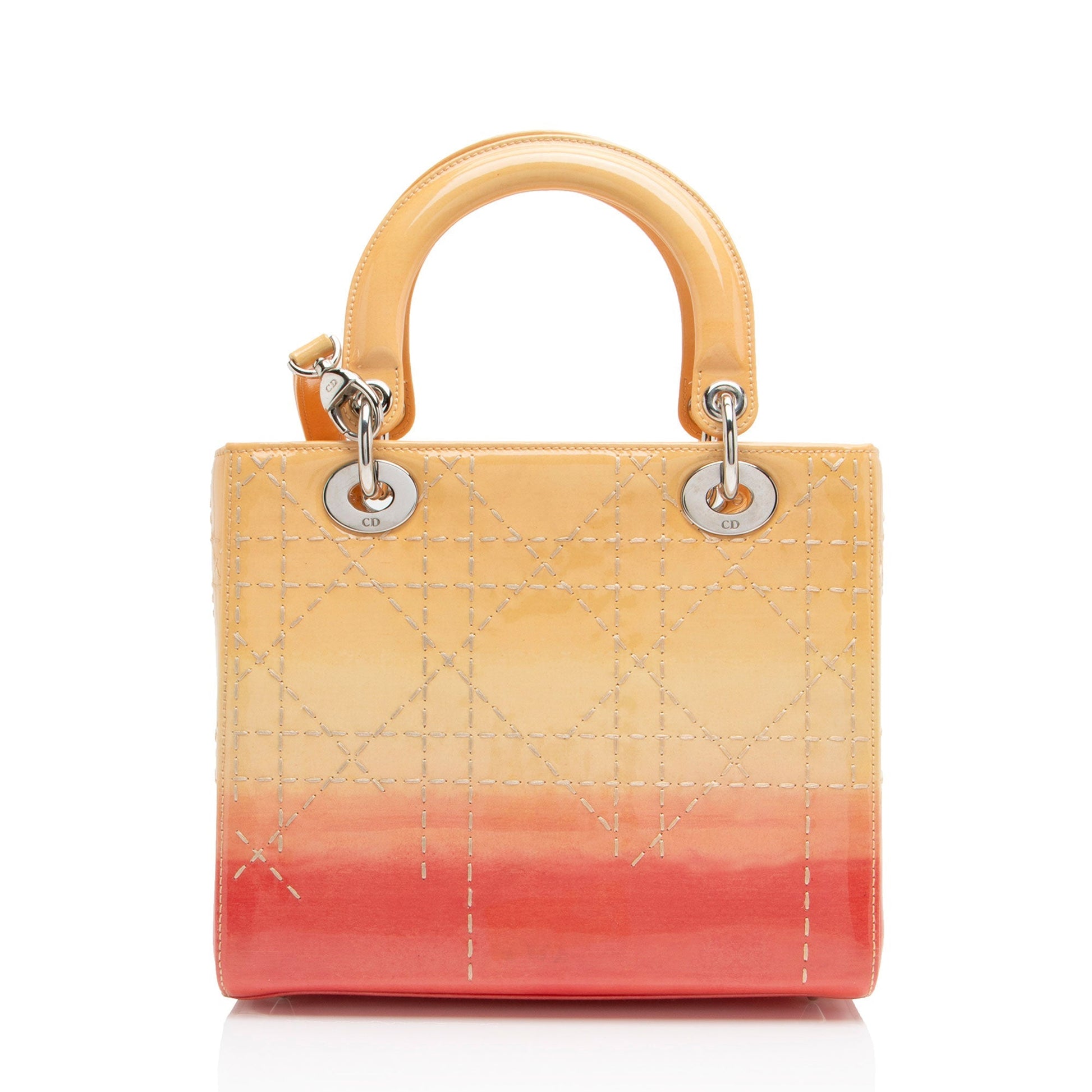 Dior Ombre Lady Tote Leather Patent Medium Tote Bag