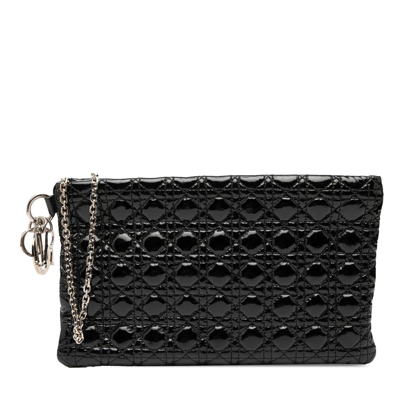 Dior Cannage Panarea Clutch Patent Clutch Bag