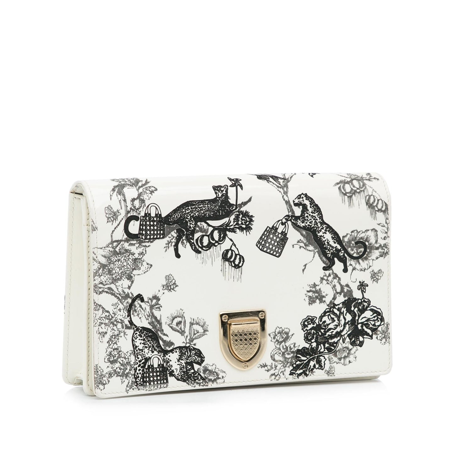 Dior ama Toile De Jouy Clutch Shg Rgybns Patent Clutch Bag