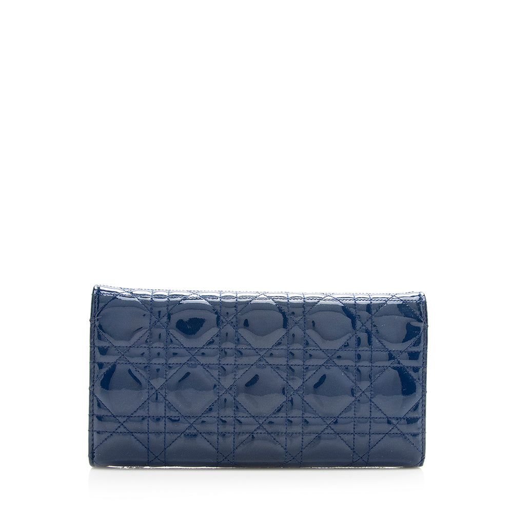 Dior Cannage Wallet On Bag Shf Leather Patent Chain Crossbody Bag