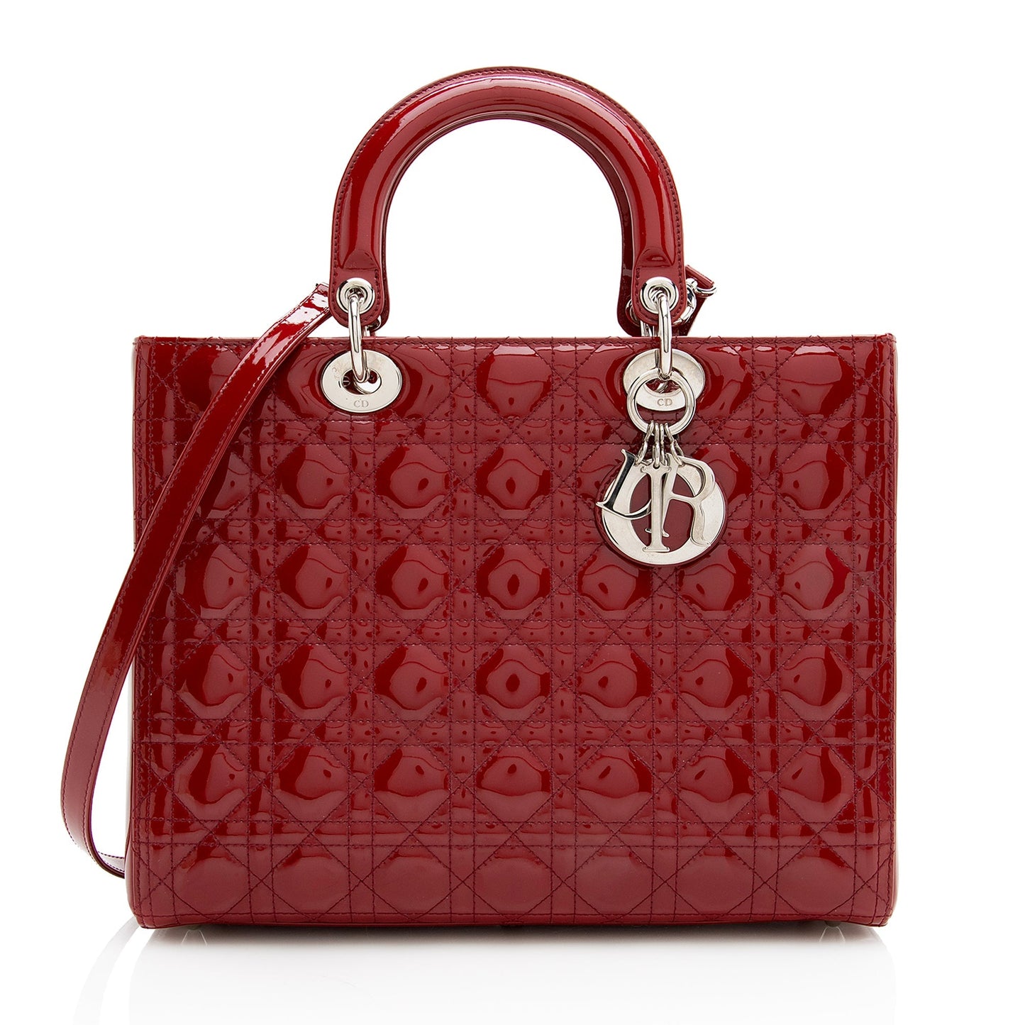 Dior Lady Tote Shf Leather Patent Large Tote Bag Tote Shf 22848