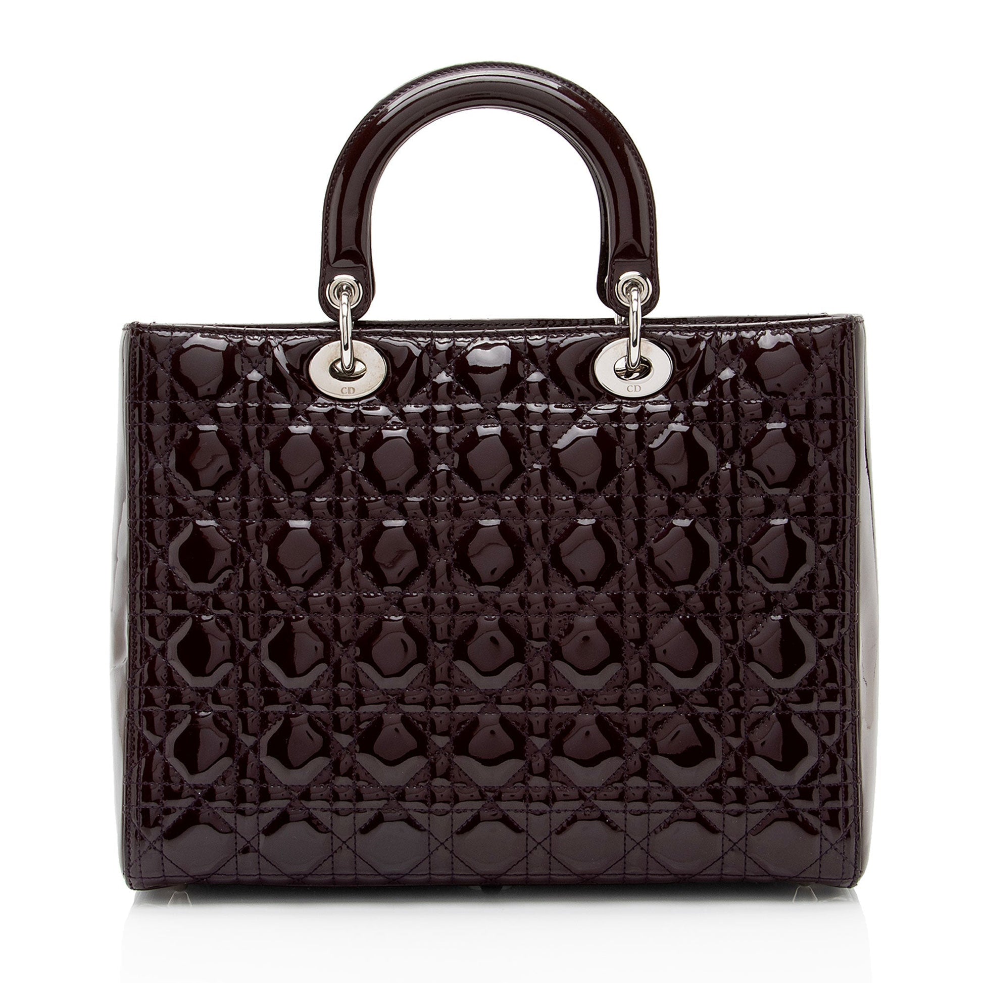 Dior Lady Tote Shf 5Trae8 Leather Patent Large Tote Bag