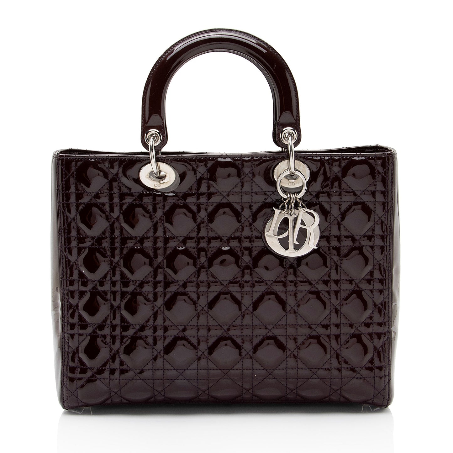 Dior Lady Tote Shf 5Trae8 Leather Patent Large Tote Bag