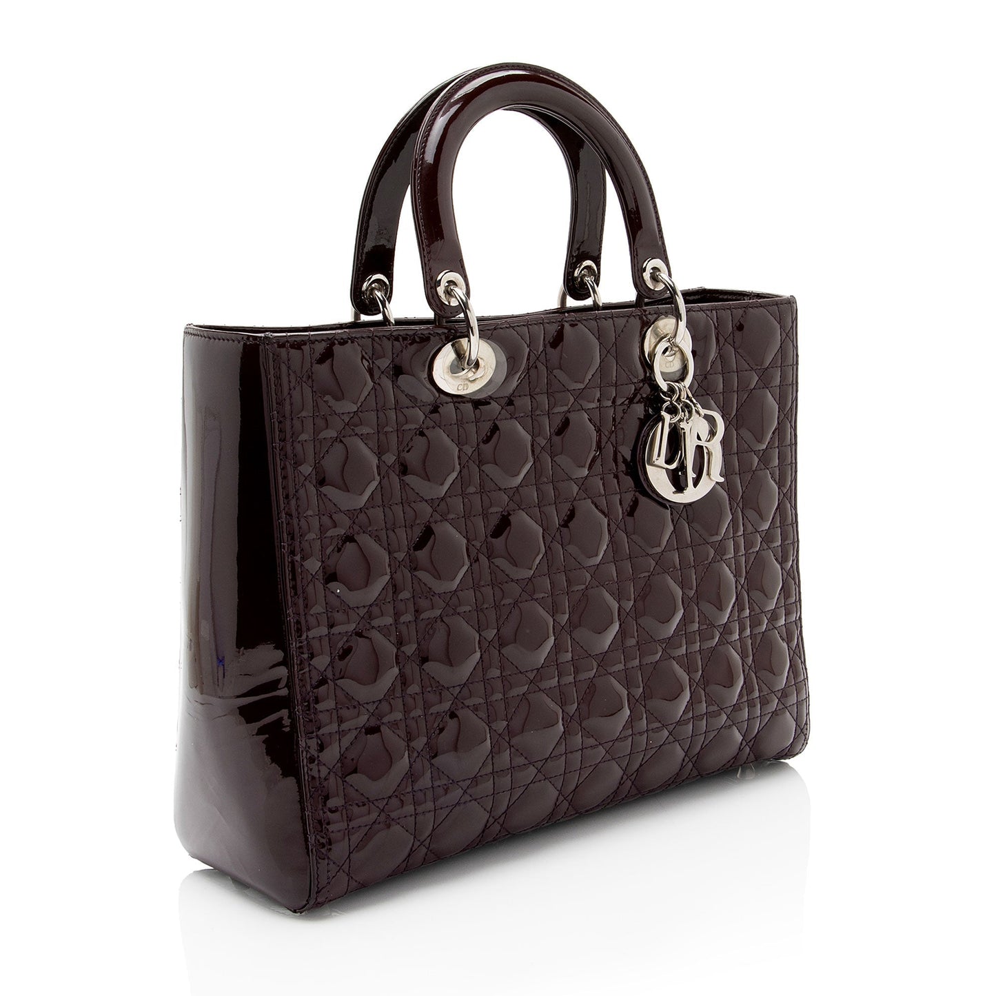 Dior Lady Tote Shf 5Trae8 Leather Patent Large Tote Bag