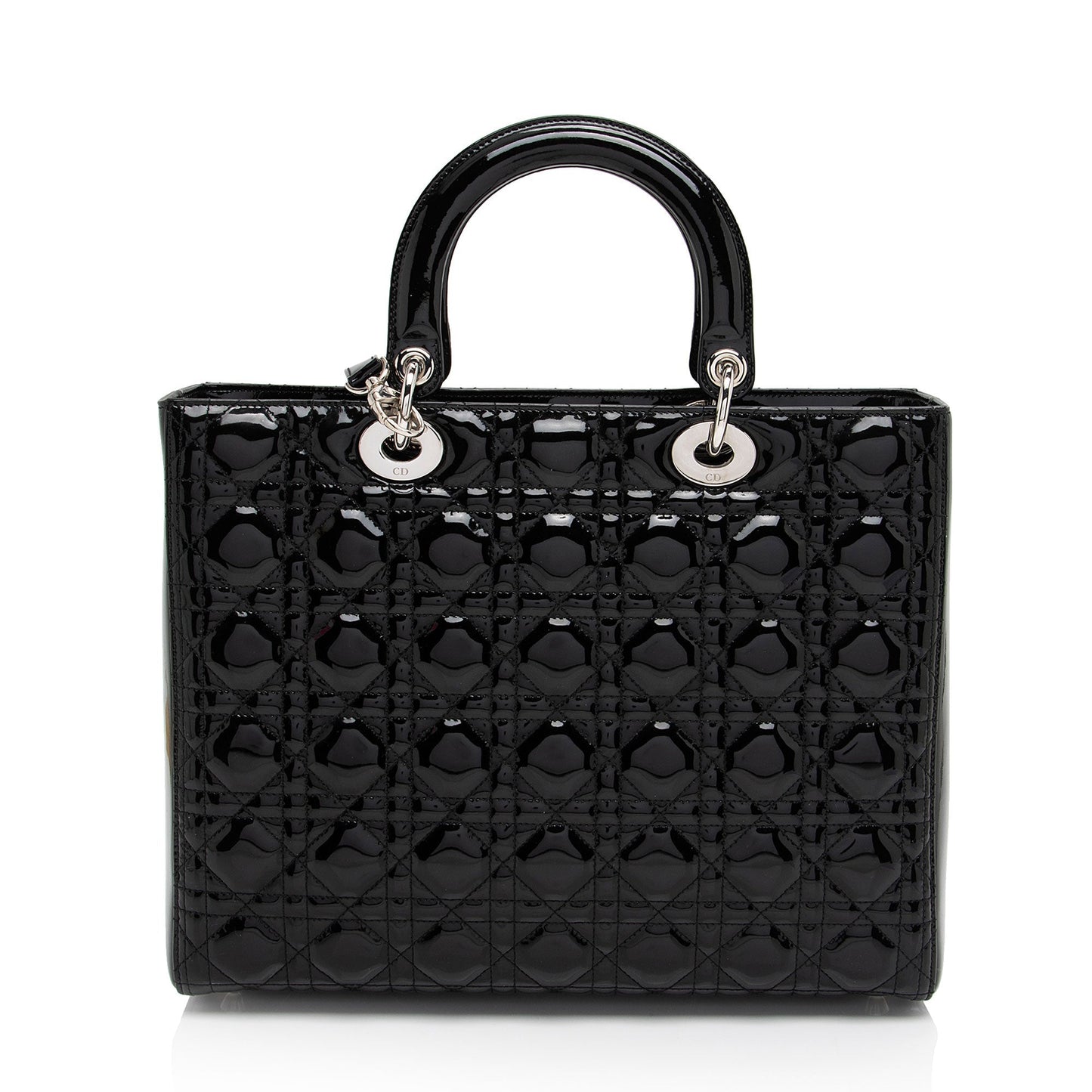 Dior Lady Tote Shf Domnwp Leather Patent Large Tote Bag