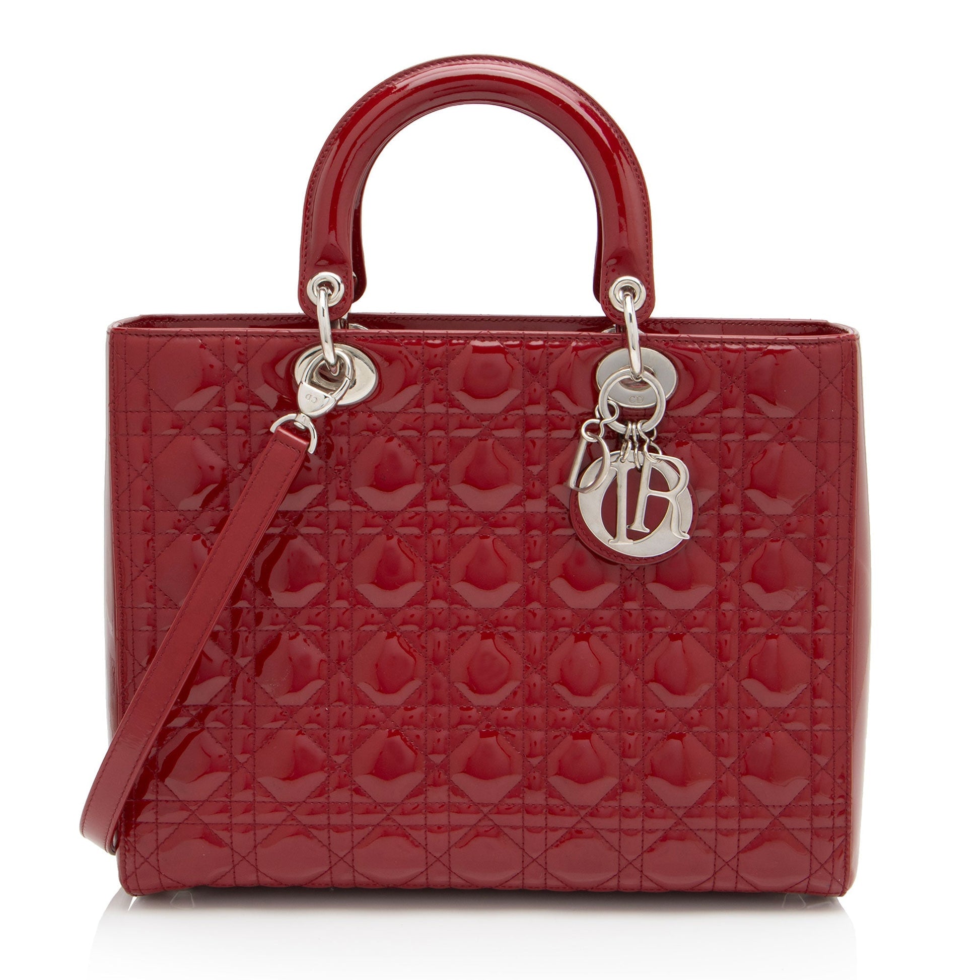 Dior Lady Tote Shf Fee2T5 Leather Patent Large Tote Bag