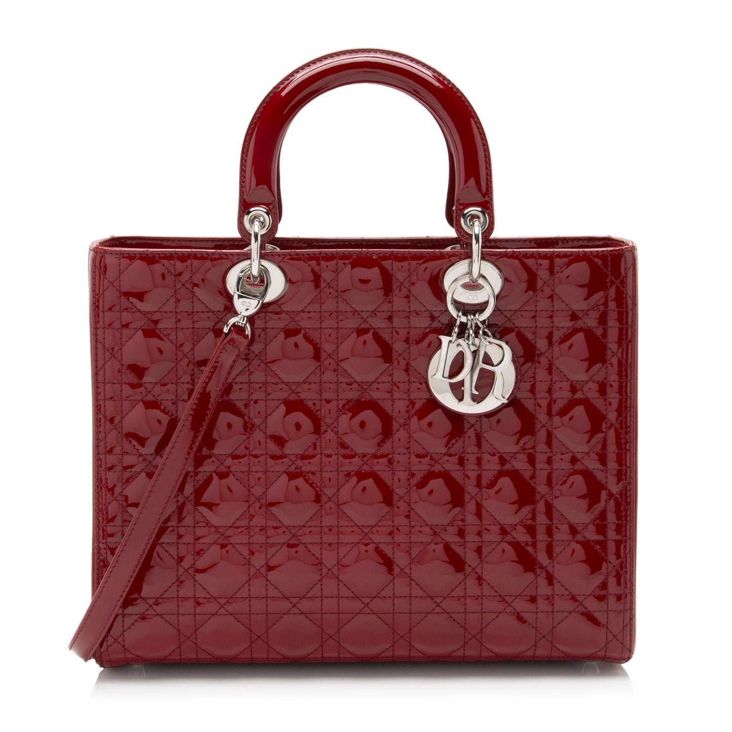 Dior Lady Tote Shf 91E8Tq Leather Patent Large Shoulder Bag