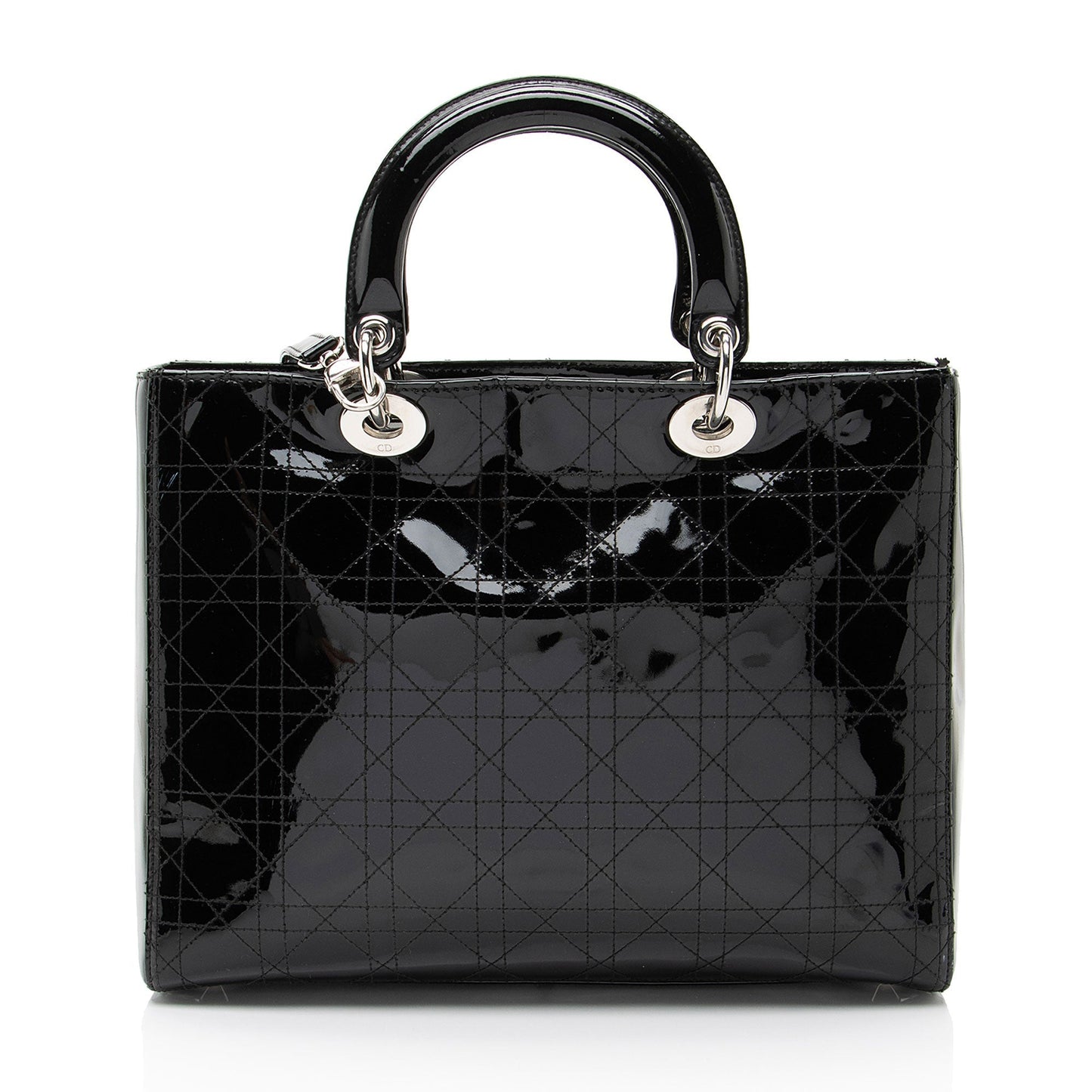 Dior Lady Tote Leather Patent Large Tote Bag