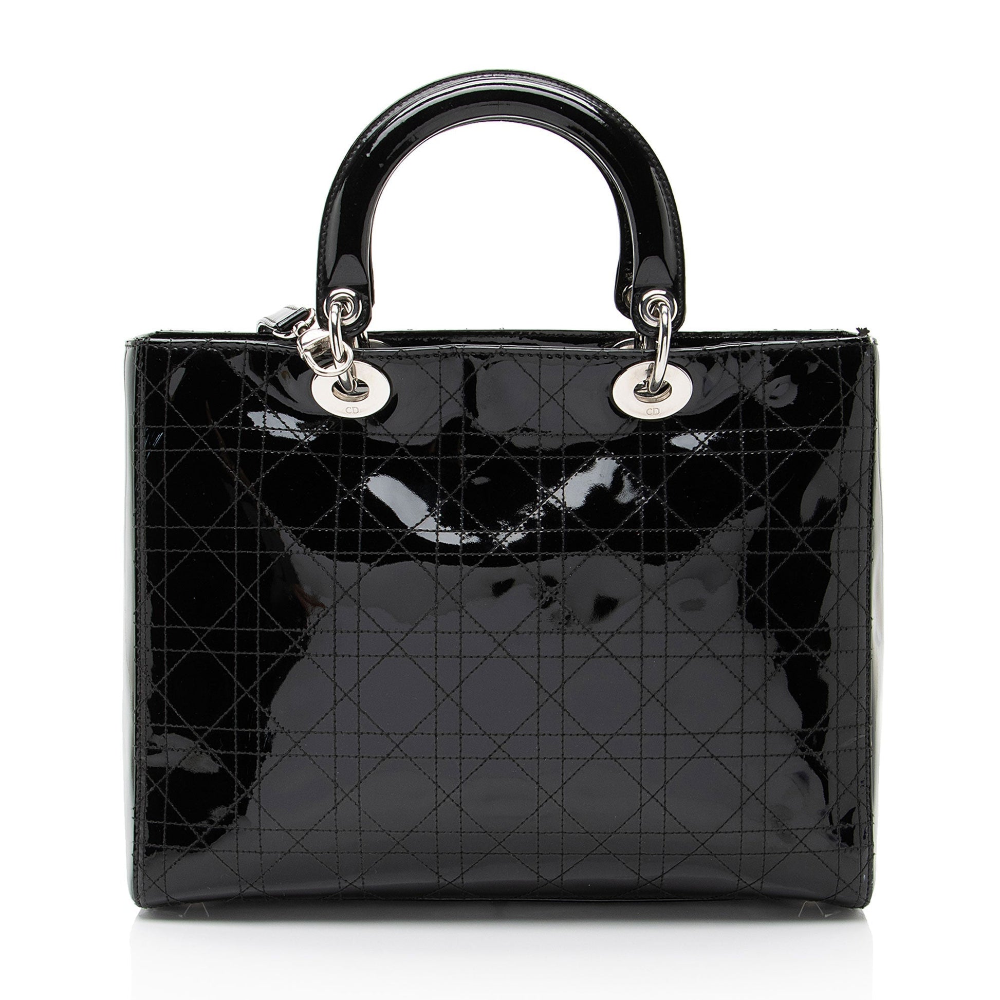 Dior Lady Tote Leather Patent Large Tote Bag