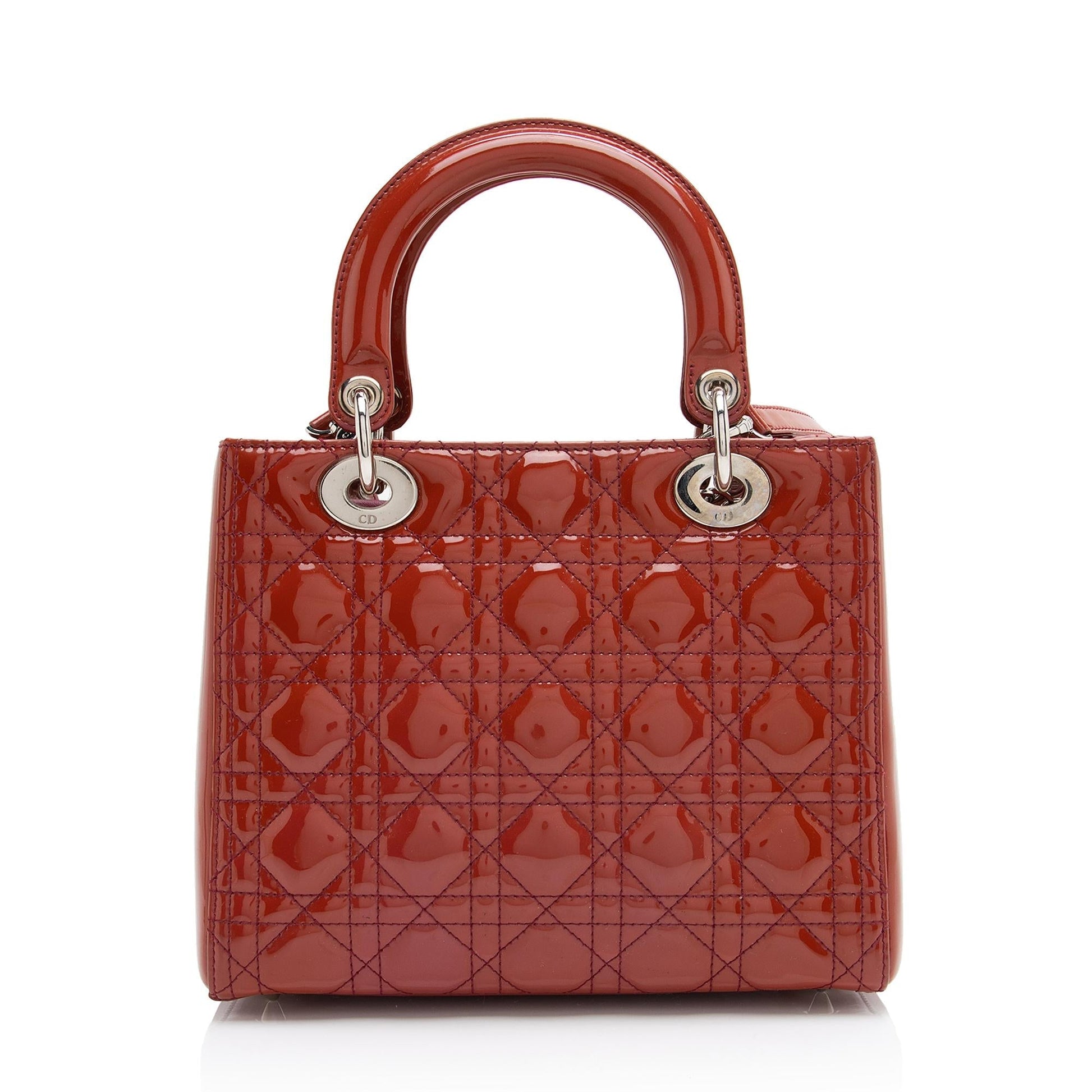 Dior Lady Tote Shf Leather Patent Medium Tote Bag Tote Shf 23564