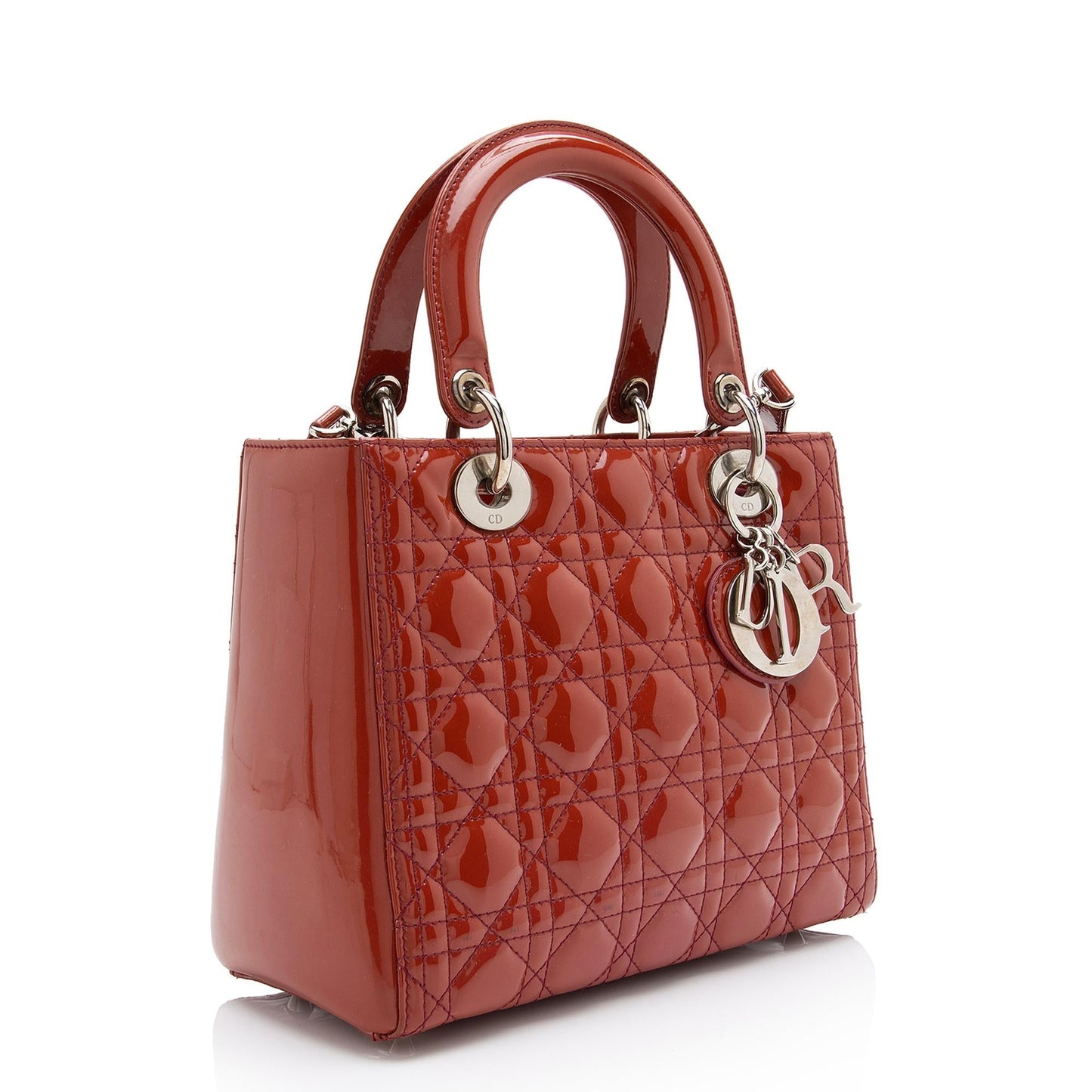 Dior Lady Tote Shf Leather Patent Medium Tote Bag Tote Shf 23564