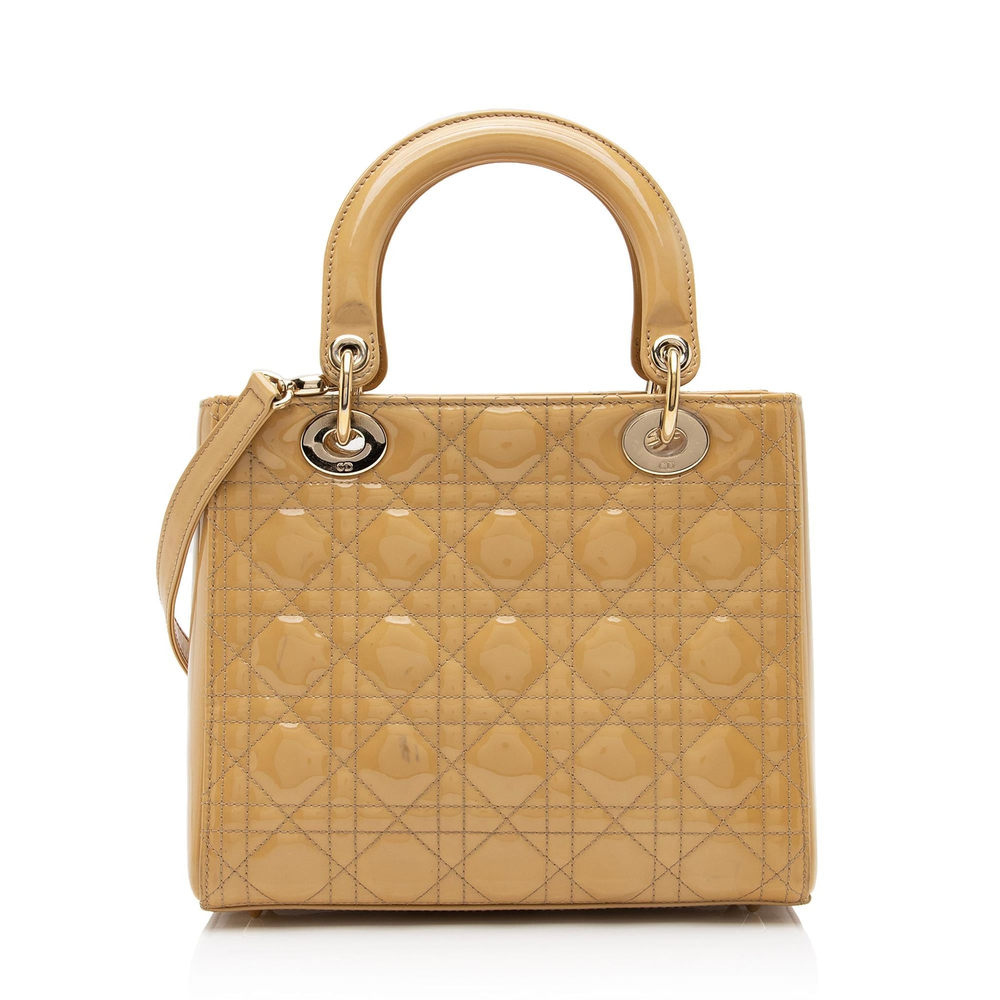 Dior Lady Tote Shf L6Ix36 Leather Patent Medium Tote Bag